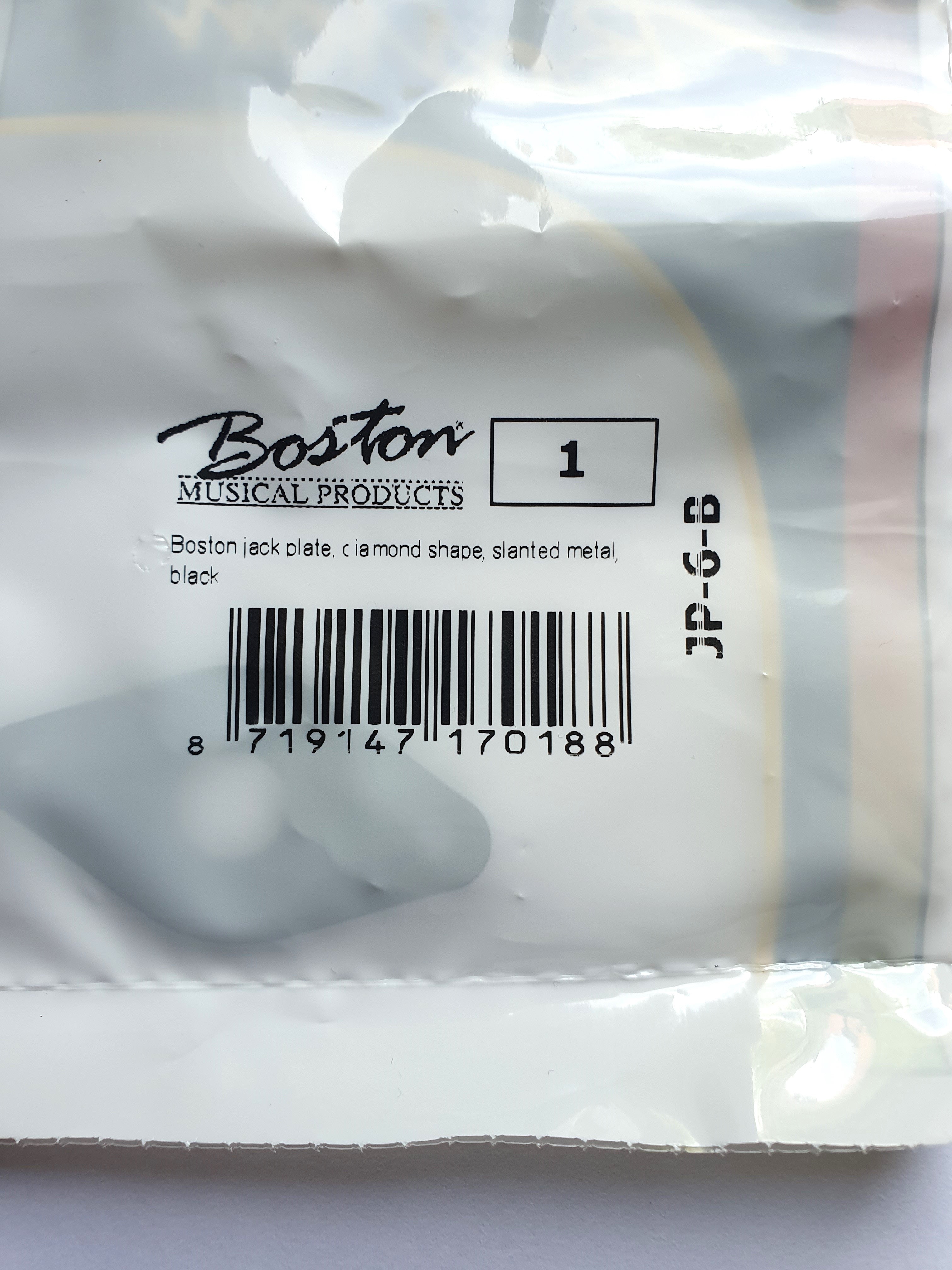 Boston Buchsenblech "Diamond"-Shape, gebogen, jack plate, Black