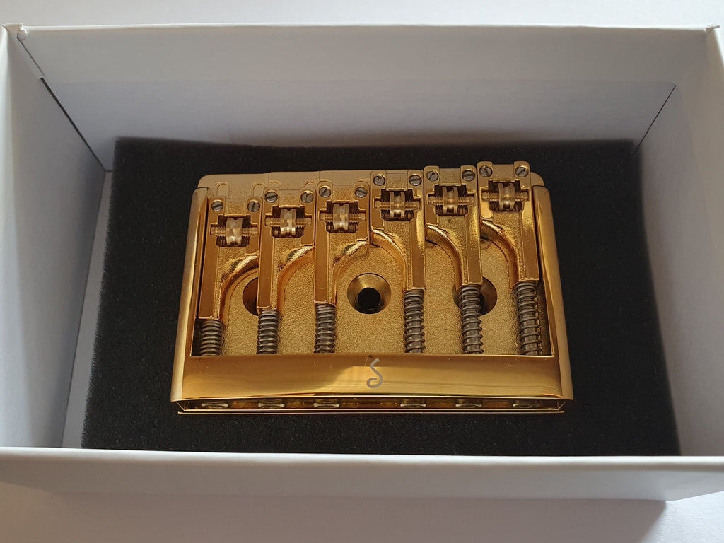 Schaller 3D-6 Gitarrensteg Guitar Bridge Gold