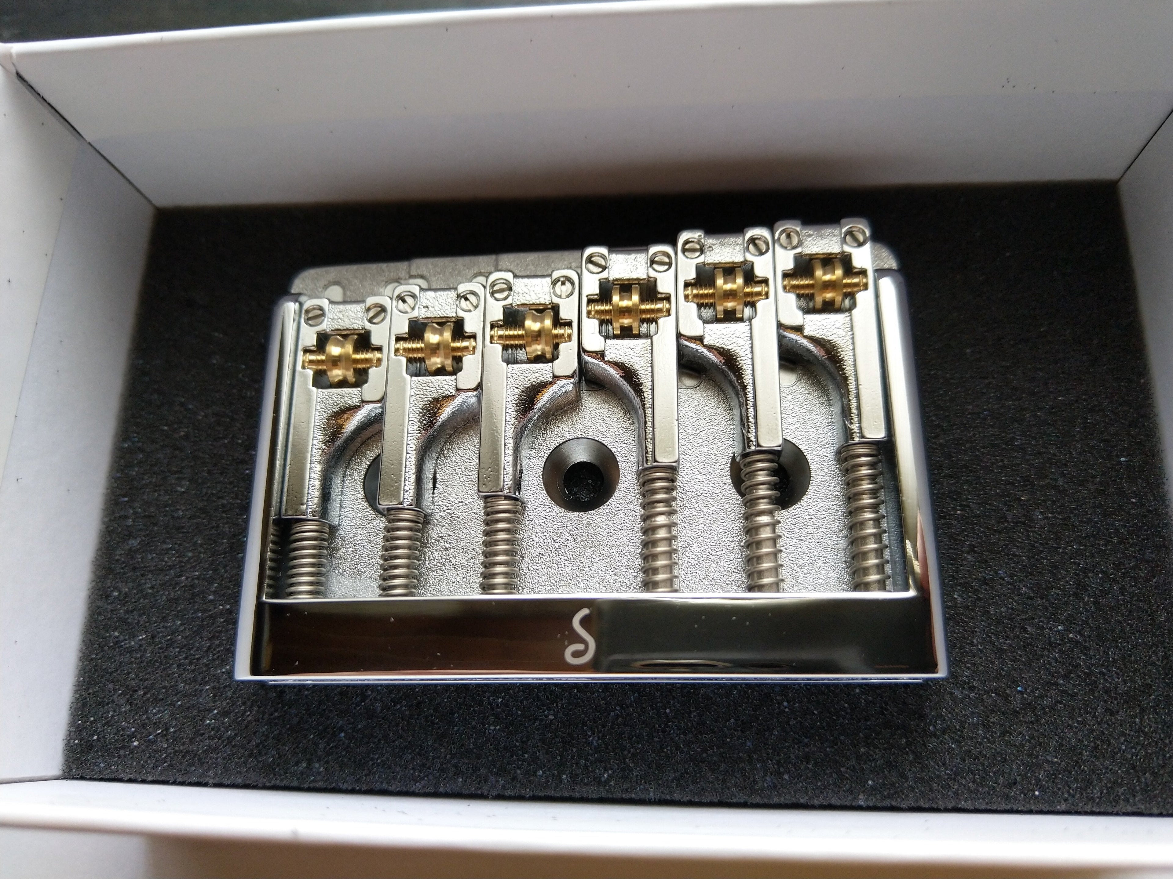 Schaller 3D-6 Gitarrensteg Guitar Bridge Chrome