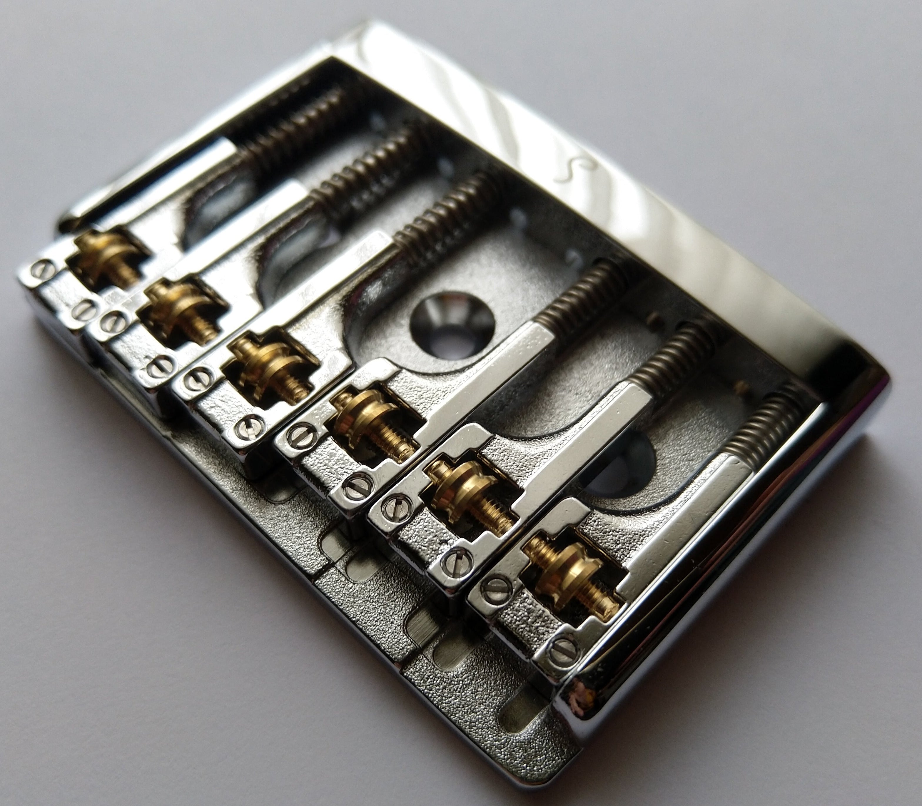 Schaller 3D-6 Gitarrensteg Guitar Bridge Chrome