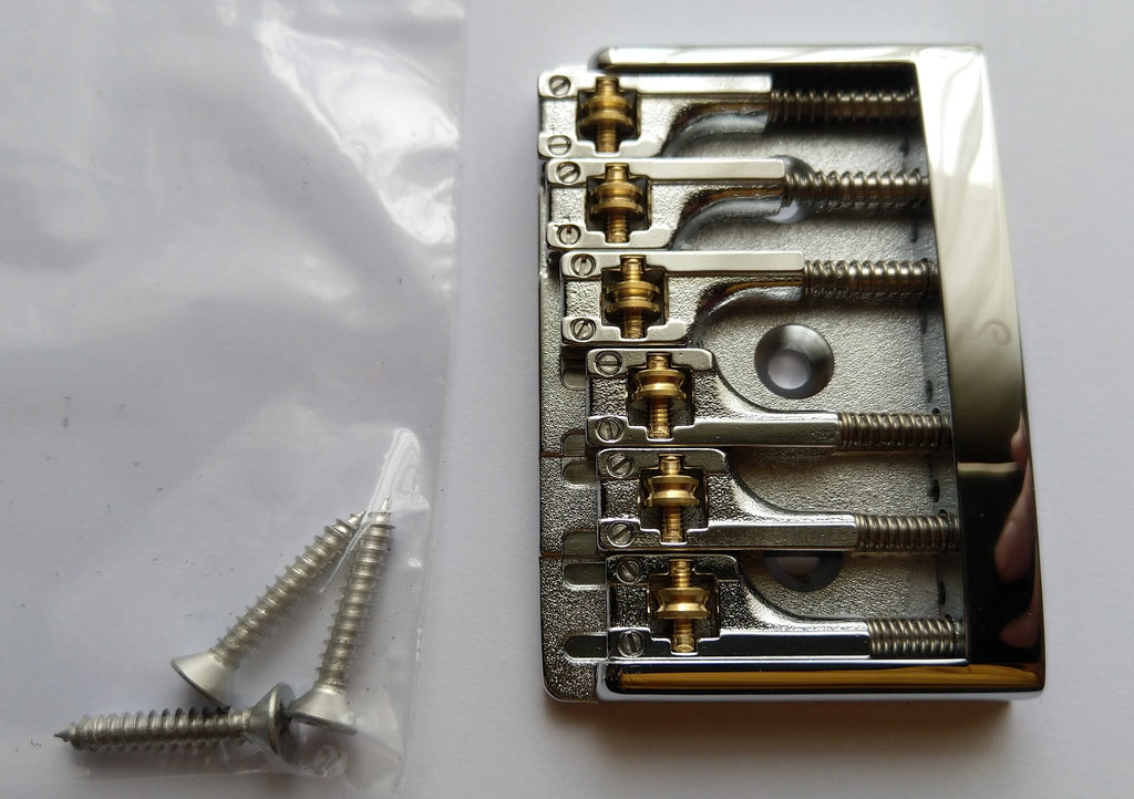 Schaller 3D-6 Gitarrensteg Guitar Bridge Chrome
