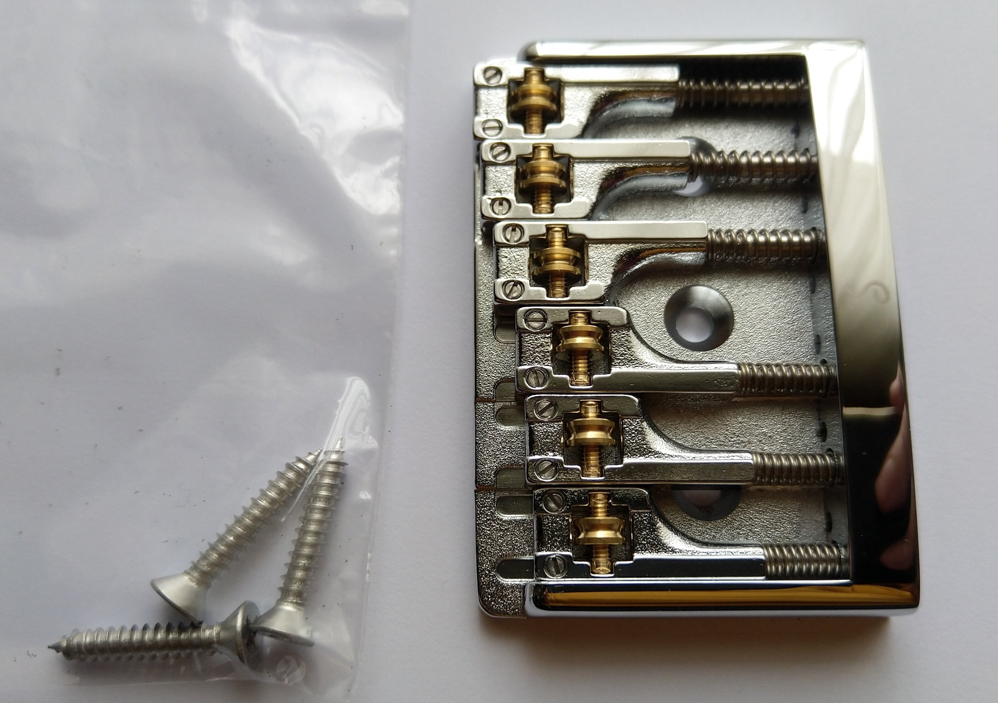 Schaller 3D-6 Gitarrensteg Guitar Bridge Chrome
