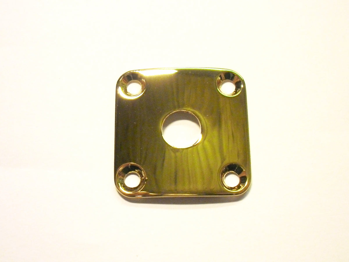 göldo 4-Loch Buchsenblech Jack-Plate, gebogen gold