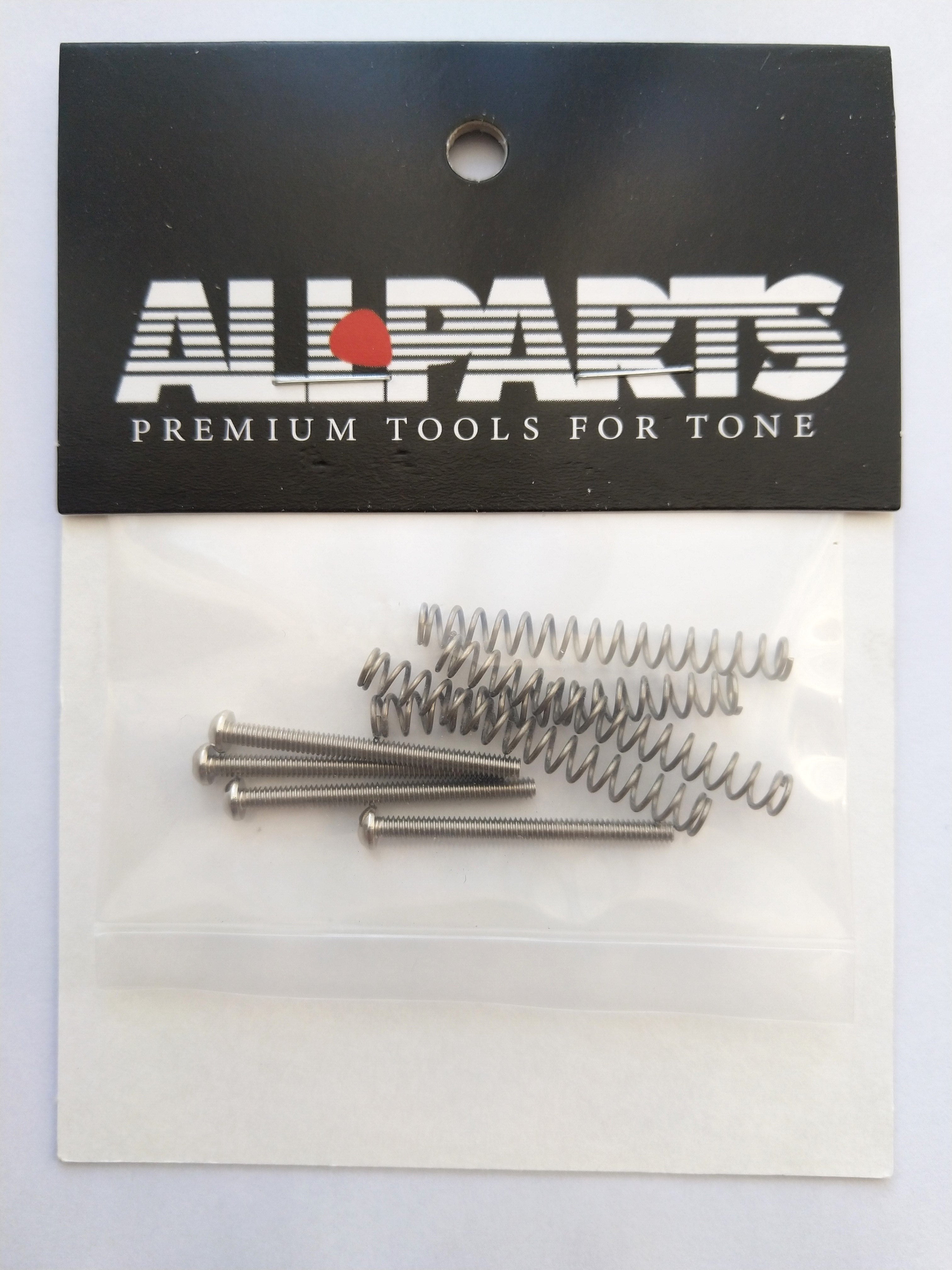 4 Allparts Humbucker Schrauben mit Federn, US-Gewinde 30mm, nickel