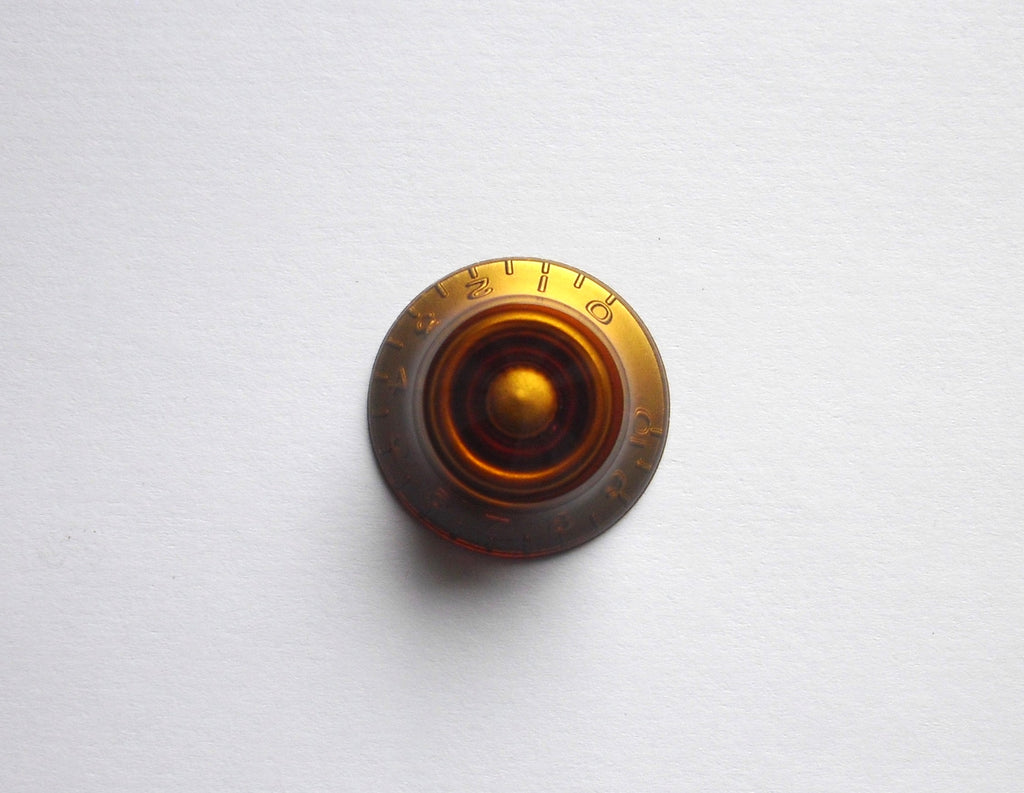 göldo "Hat-Knob" G-Type / grob Poti-knopf mit Ziffern amber