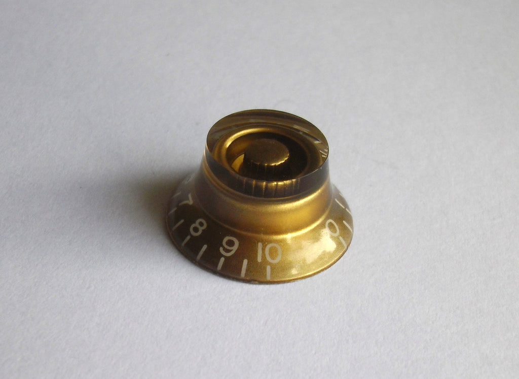 göldo "Hat-Knob" G-Type / grob Poti-knopf mit Ziffern Gold