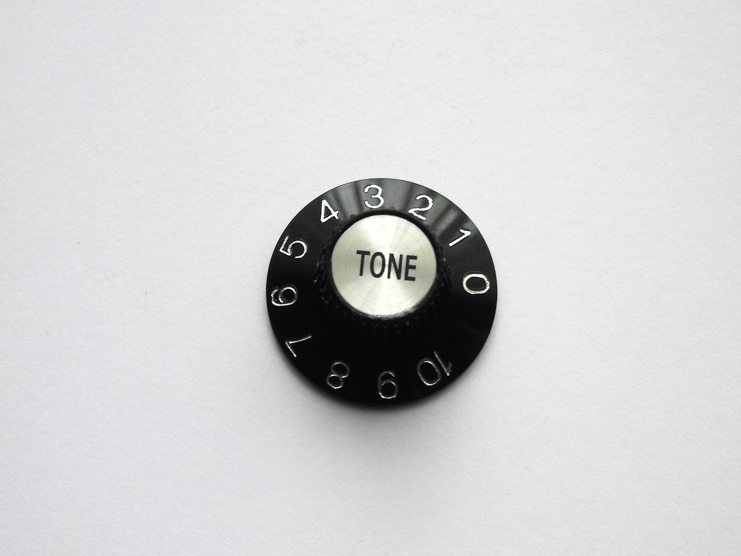 Boston Witch Hat Tone Knob, universal Poti-knopf schwarz/chrome
