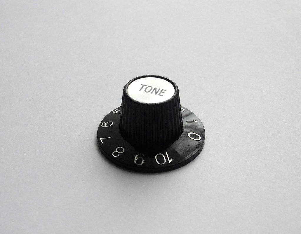 Boston Witch Hat Tone Knob, universal Poti-knopf schwarz/chrome