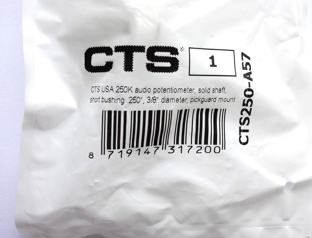 CTS-Poti 10mm Potentiometer 250 kOhm short solid shaft, A log