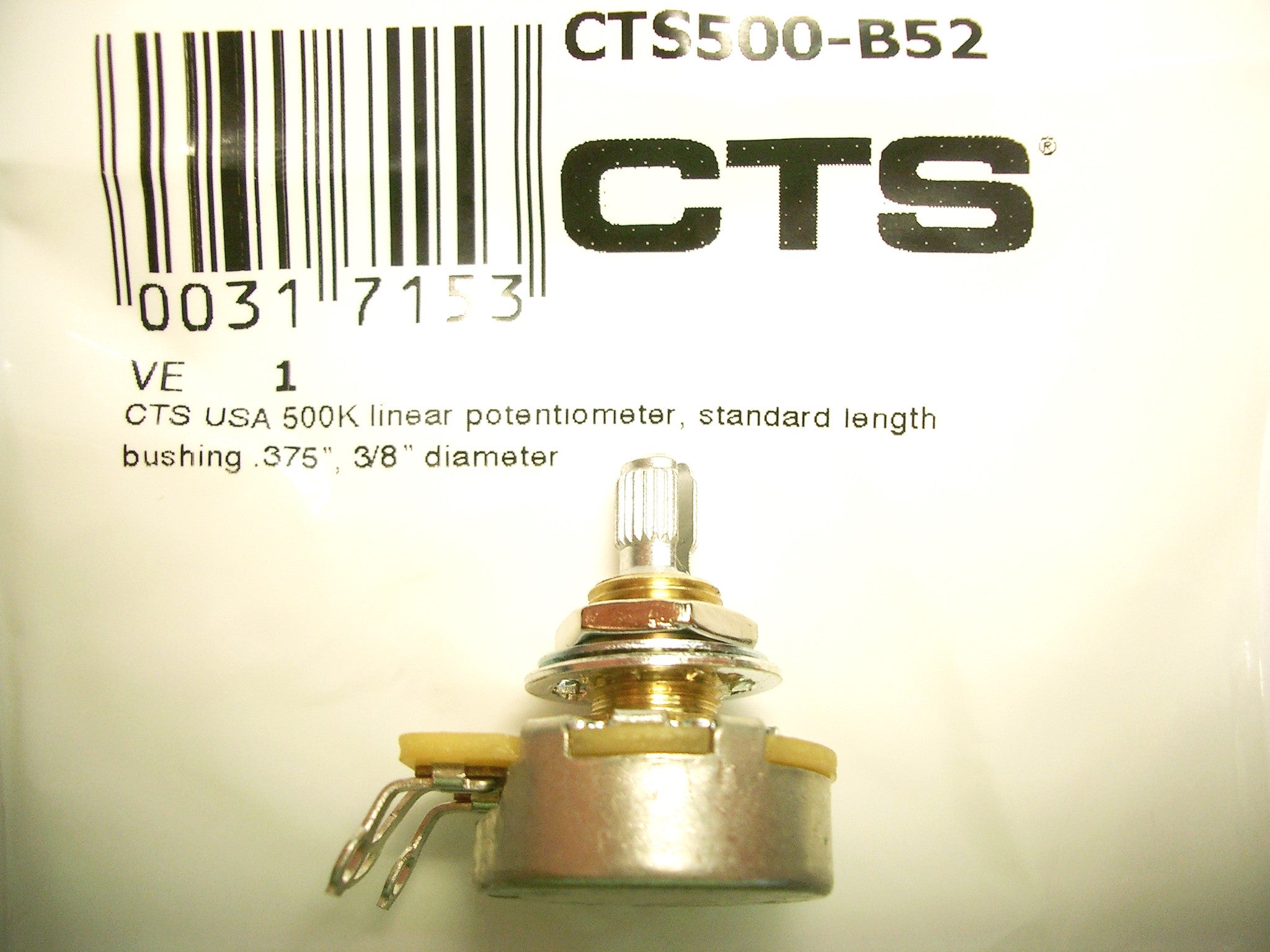 CTS-Poti 10mm Potentiometer 500 kOhm, B linear