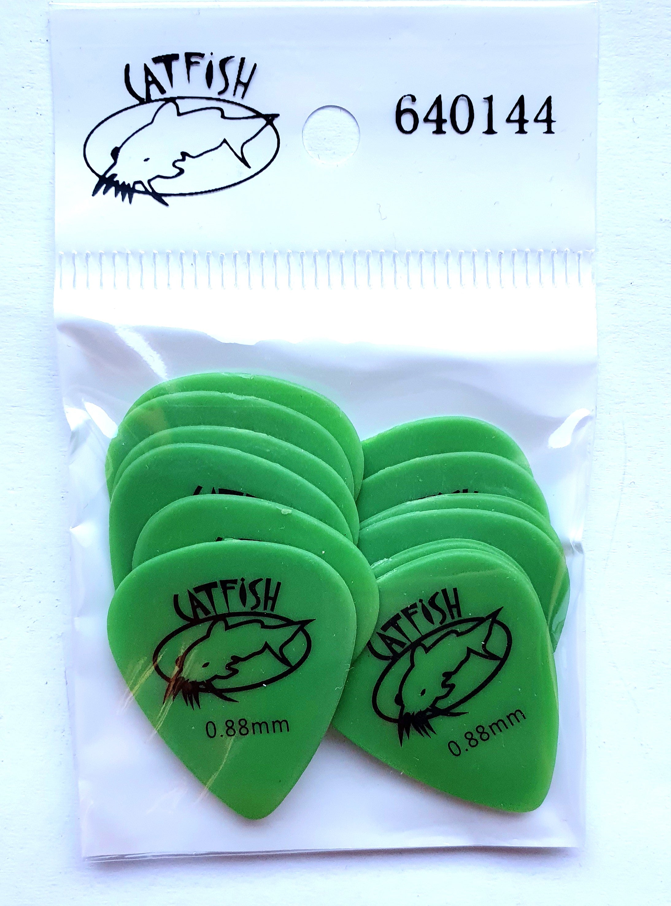 2 Catfish Sandblast Picks Plektren 0,88 mm Plektrum, green