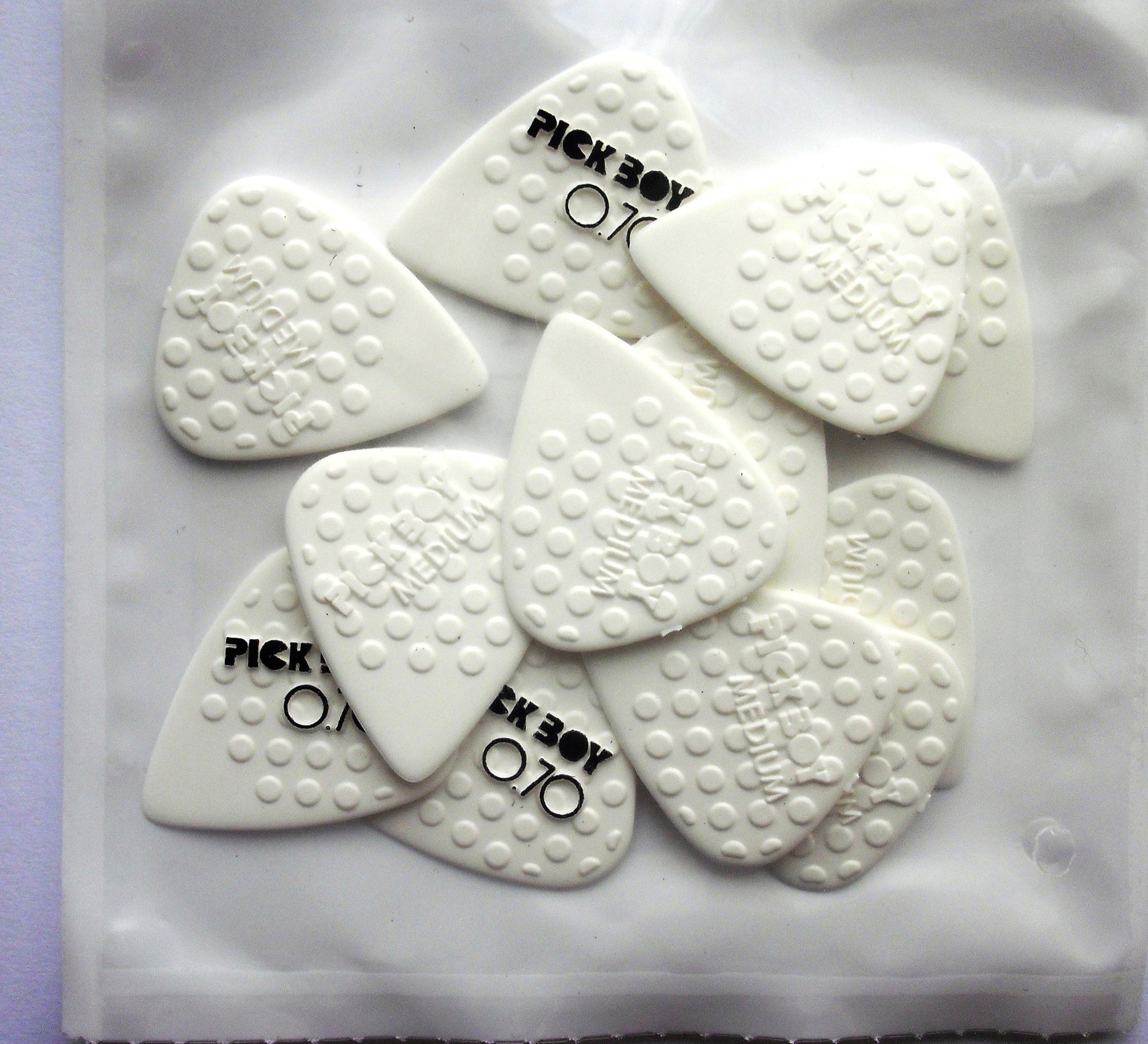 12 PickBoy Mega Grip ceramic Picks Plektren, 0,70 mm