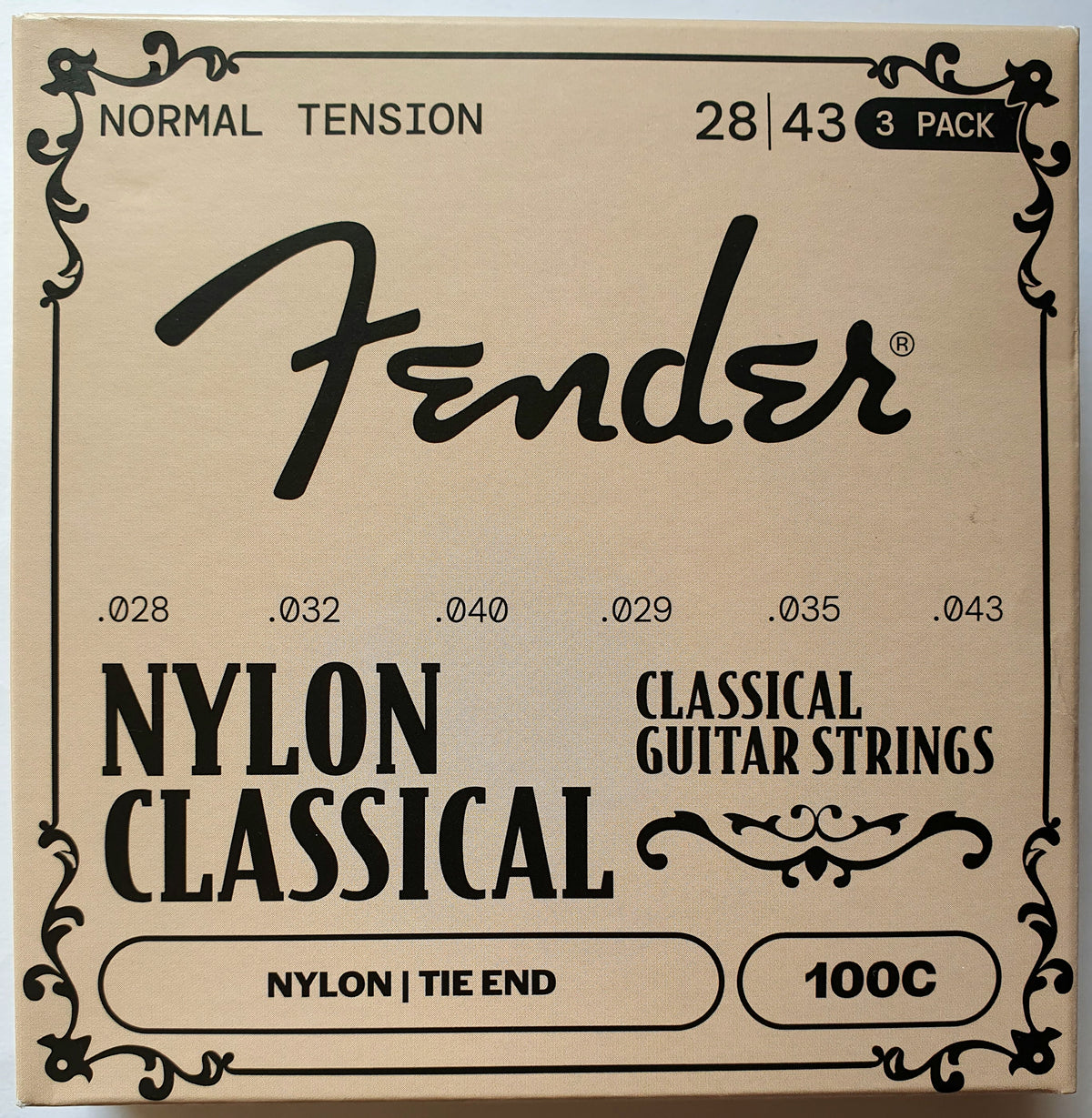 Fender Nylon Classical Gitarrensaiten Normal Tension .028-.043 3-Pack
