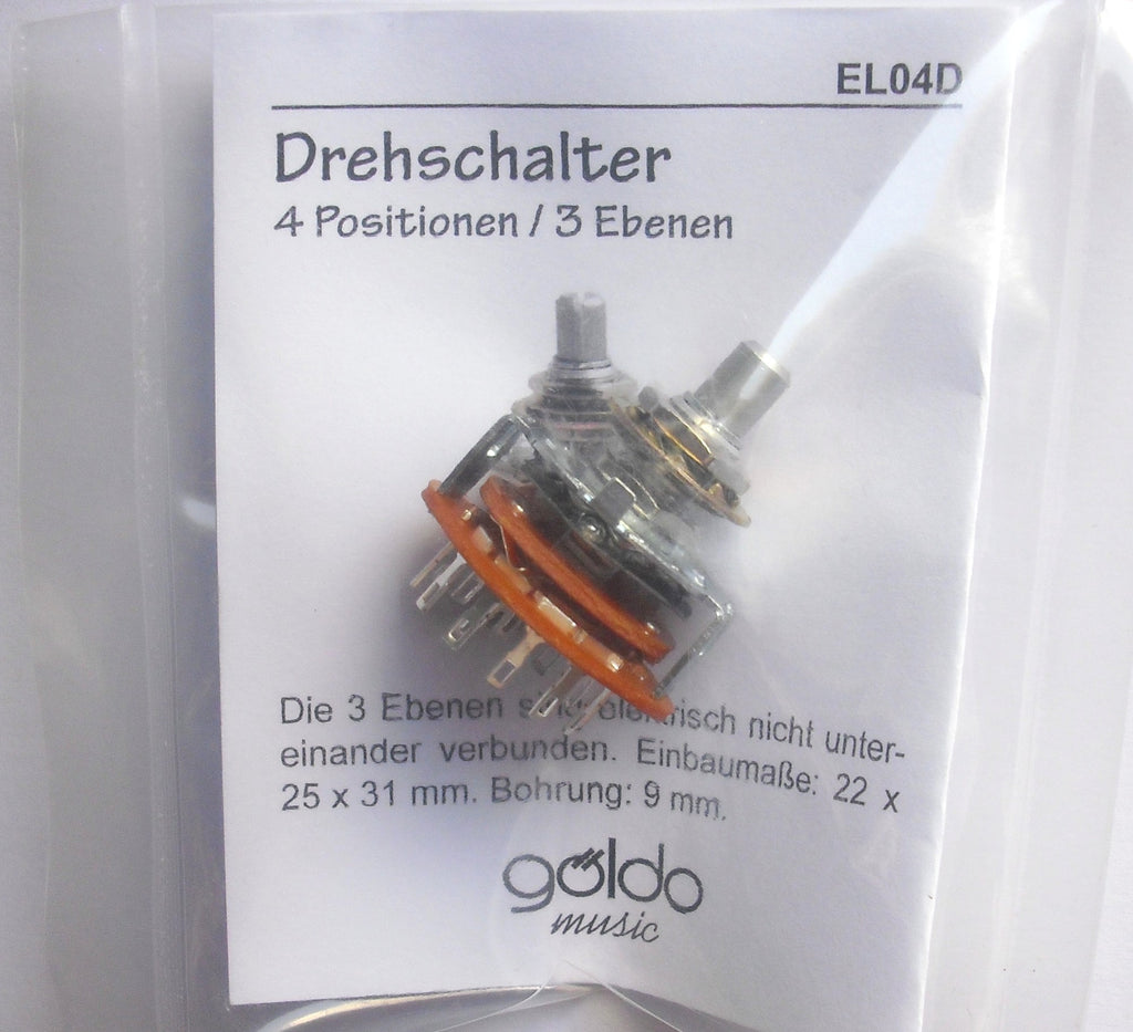 göldo Rotary Switch Drehschalter 4 Positionen