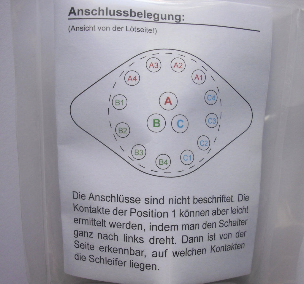 göldo Rotary Switch Drehschalter 4 Positionen