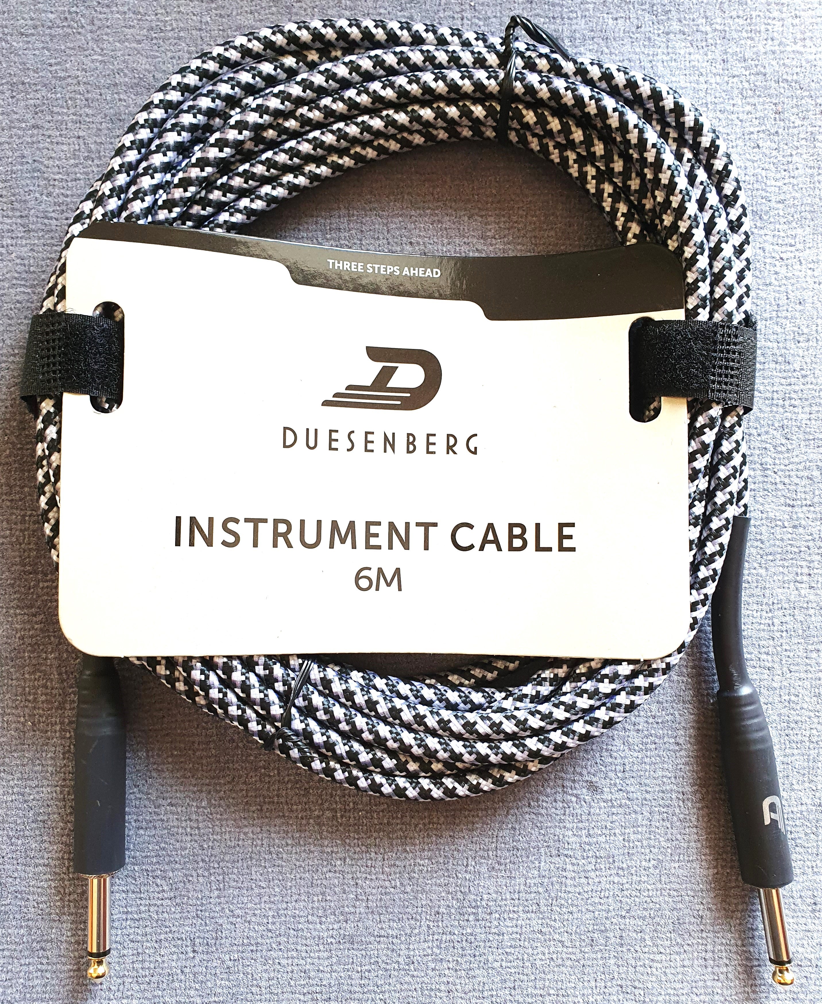 Duesenberg Vintage Kabel / 6m / Schwarz-Silber