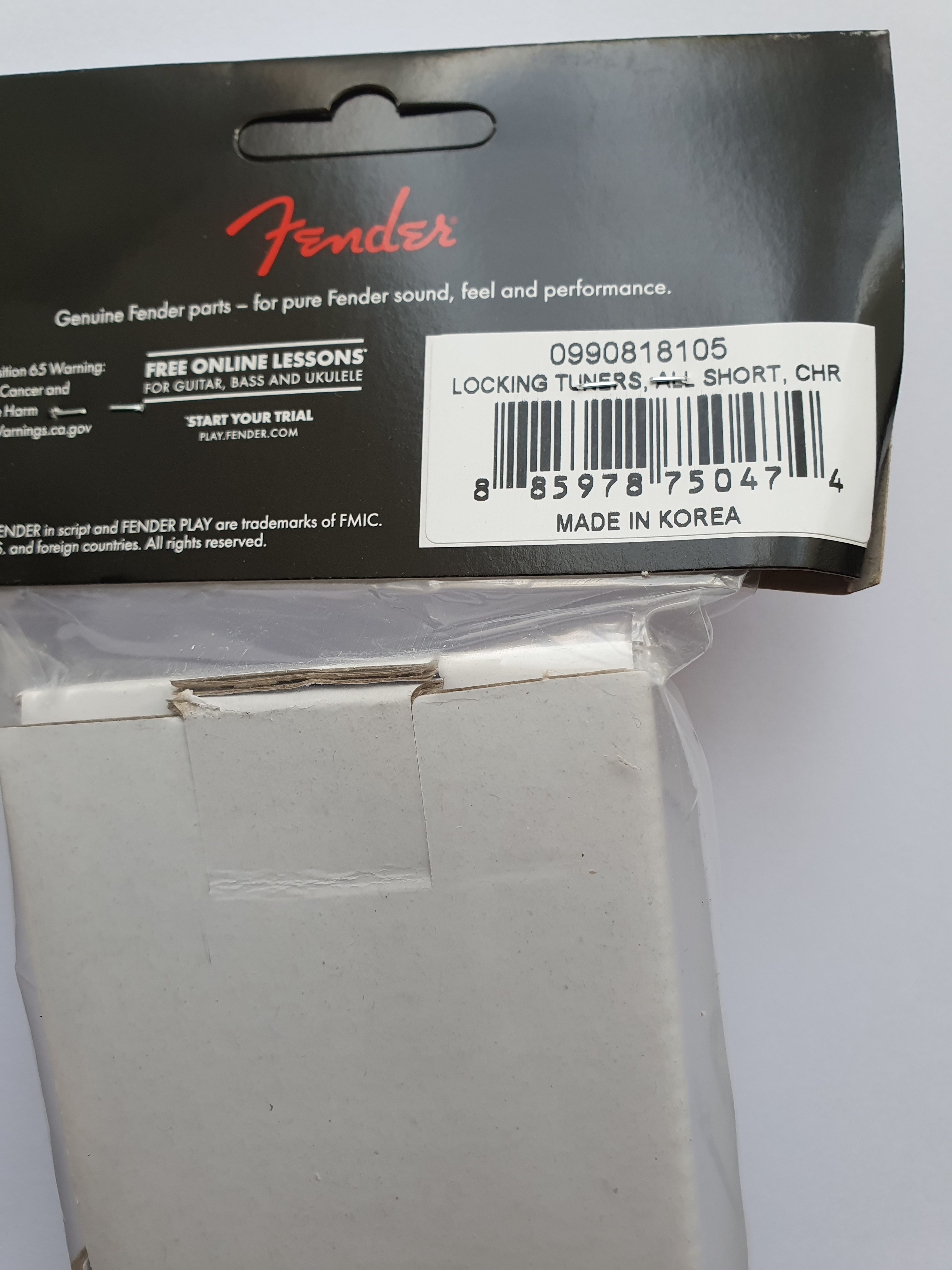 Fender® Locking Tuners Strat®/Tele® Mechaniken 6 in line All Short chrome