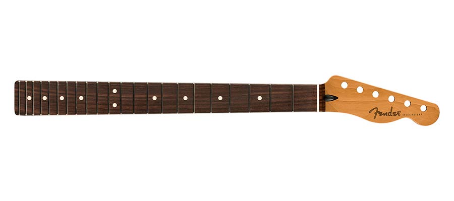 Fender® Genuine Replacement Neck Roasted Maple f. Tele, Rosewood, 12" 22 Bünde