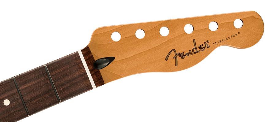 Fender® Genuine Replacement Neck Roasted Maple f. Tele, Rosewood, 12" 22 Bünde