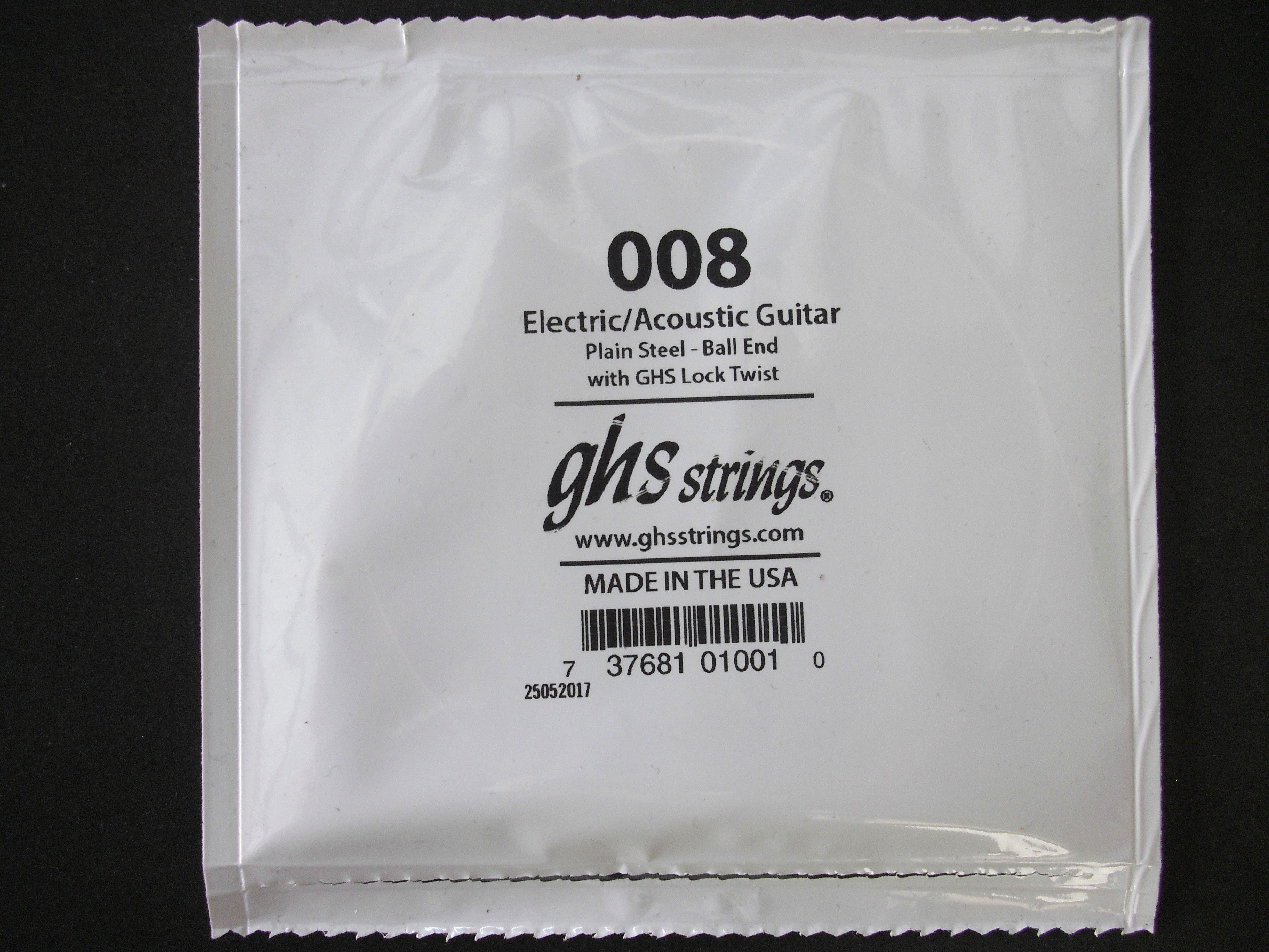 GHS Einzel-Saite E-Gitarren-Saite Single String 008
