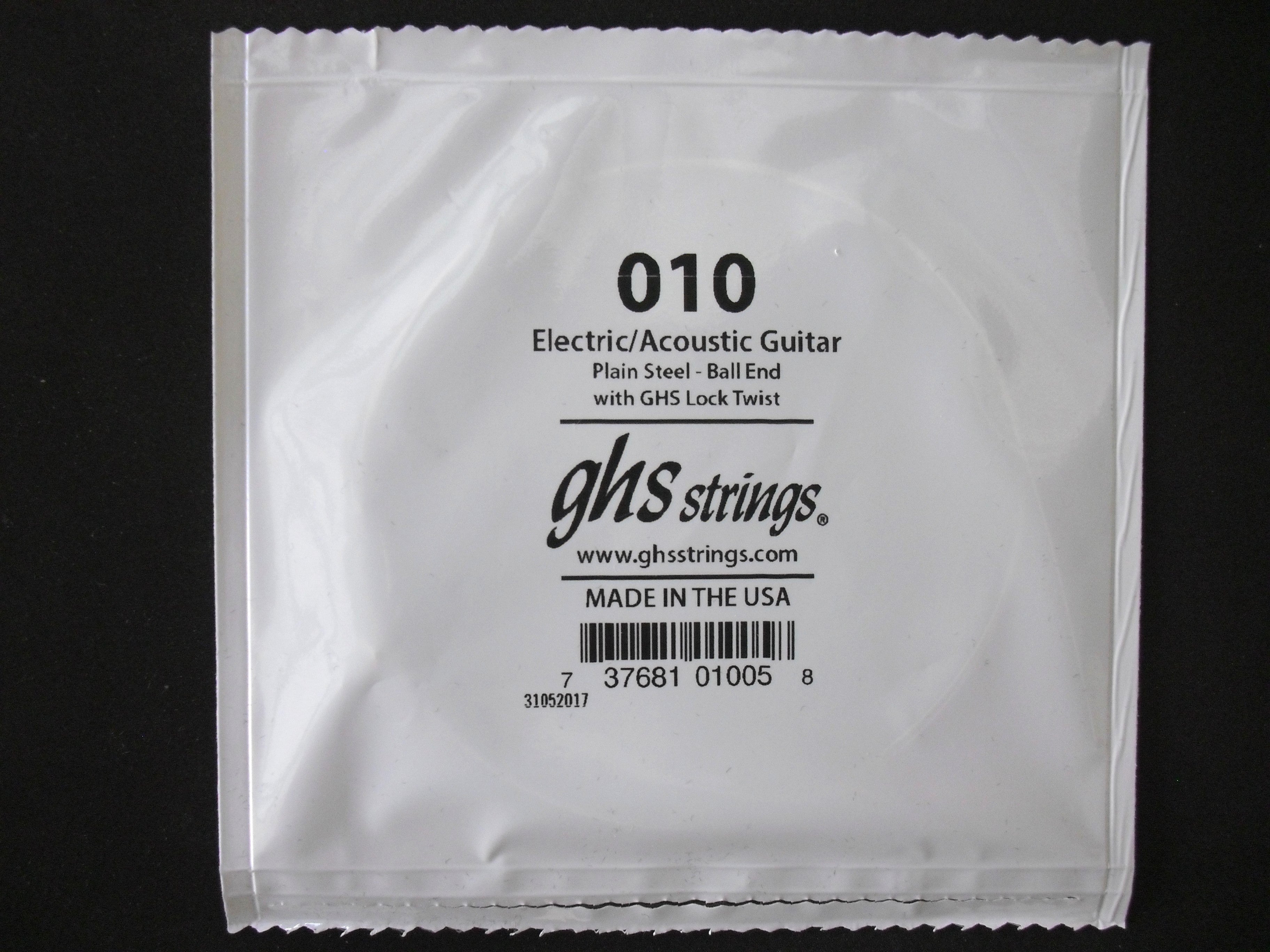 GHS Einzel-Saite E-Gitarren-Saite Single String 010