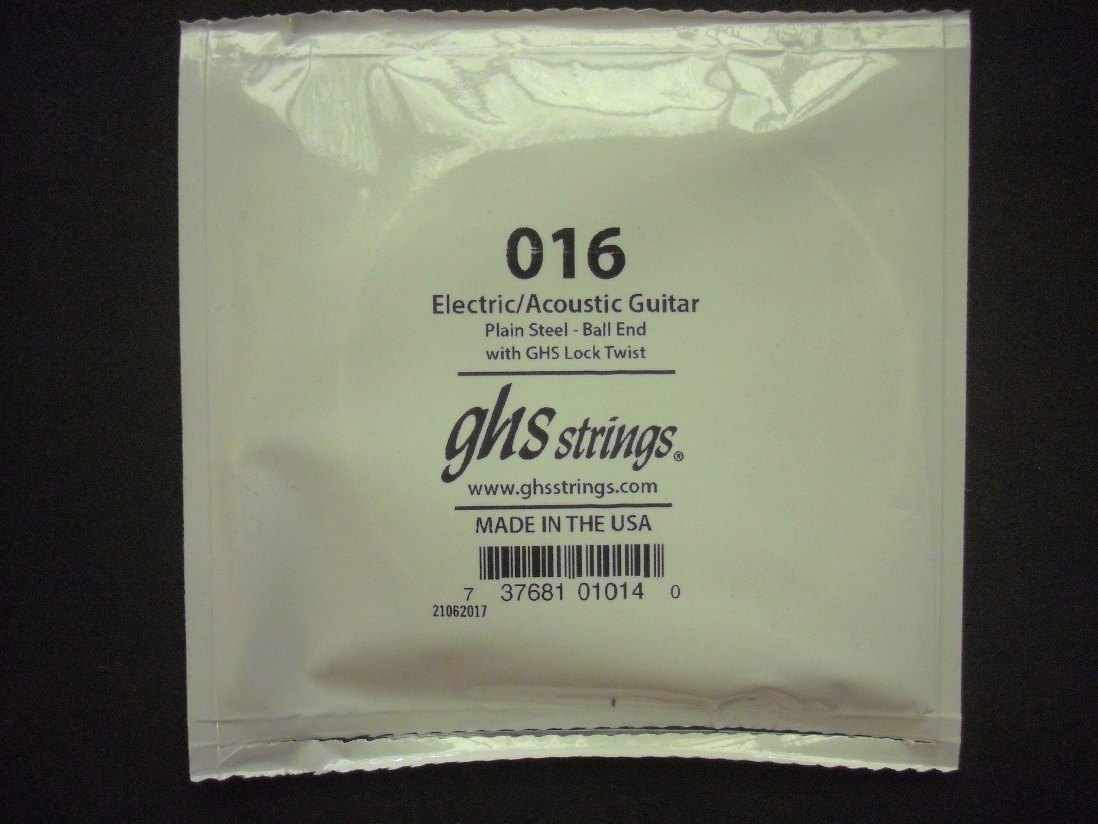 GHS Einzel-Saite E-Gitarren-Saite Single String 016