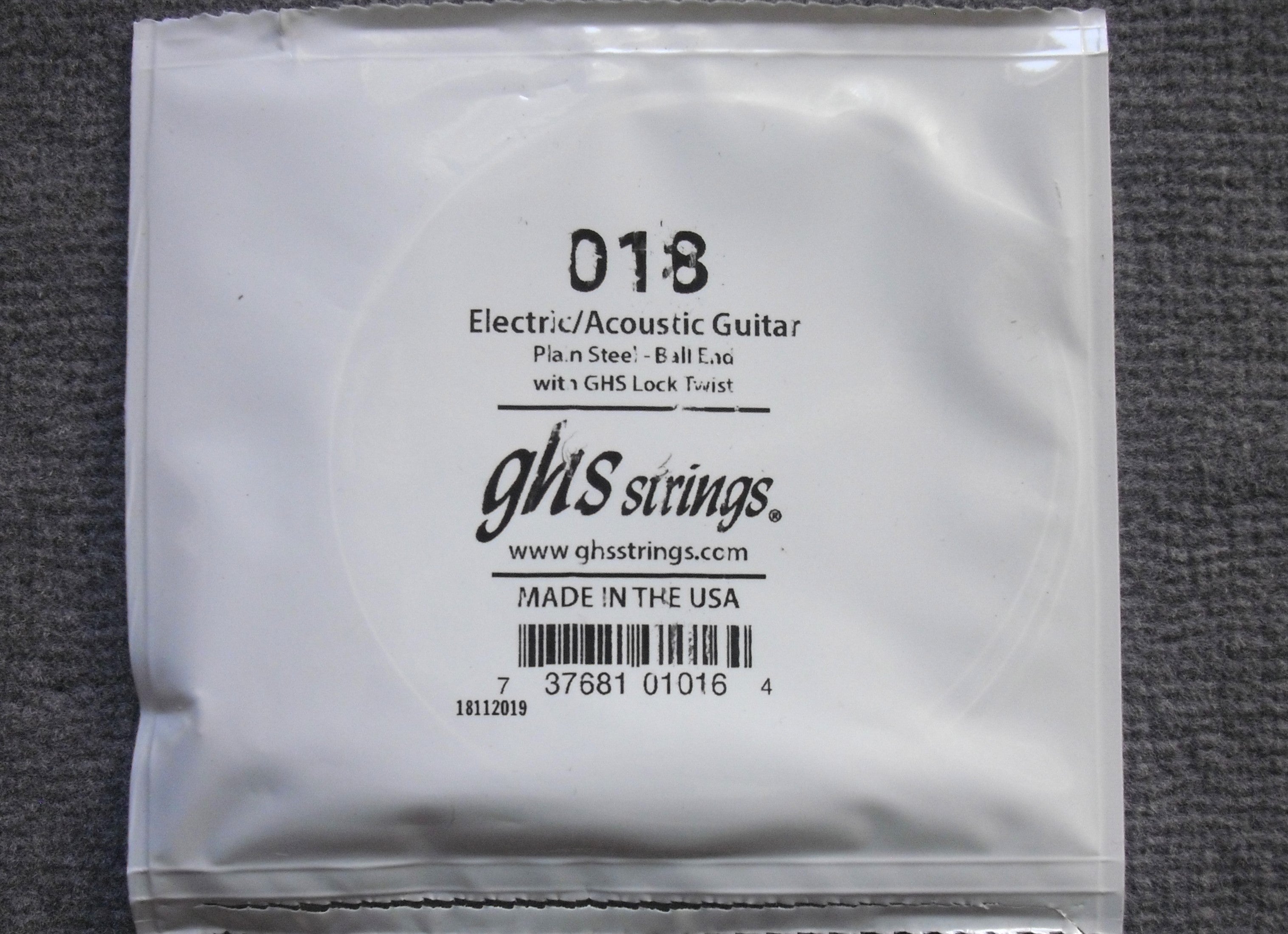 GHS Einzel-Saite E-Gitarren-Saite Single String 018