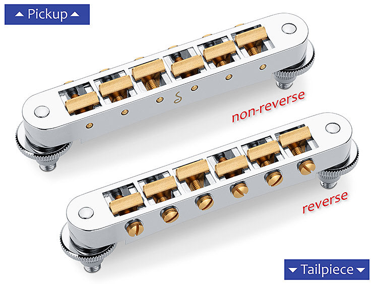 Schaller GTM Tunamatic Bridge reverse Chrome M5 (optional M8, oder M4)