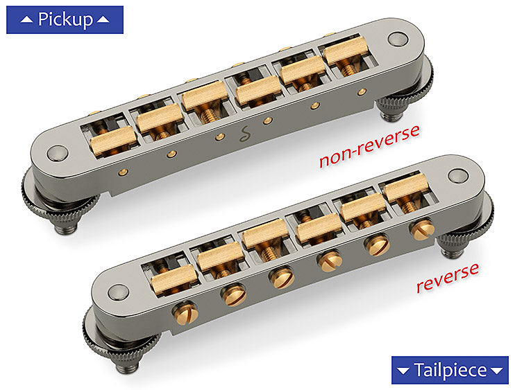 Schaller GTM Tunamatic Bridge reverse Ruthenium M5 (optional M8, oder M4)