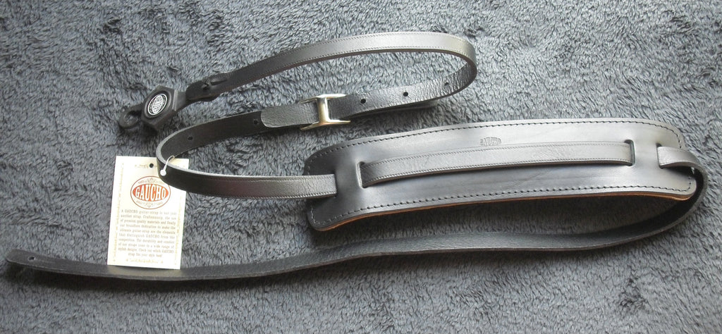 Gitarrengurt Gaucho Vintage Leather Strap black