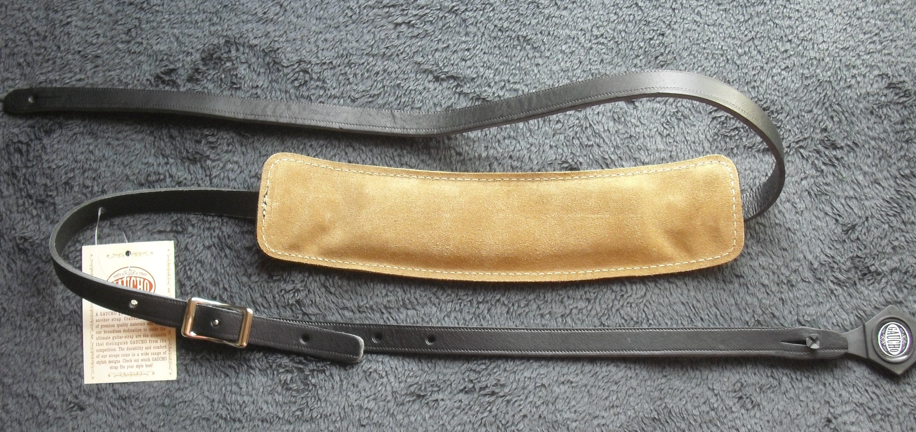 Gitarrengurt Gaucho Vintage Leather Strap black