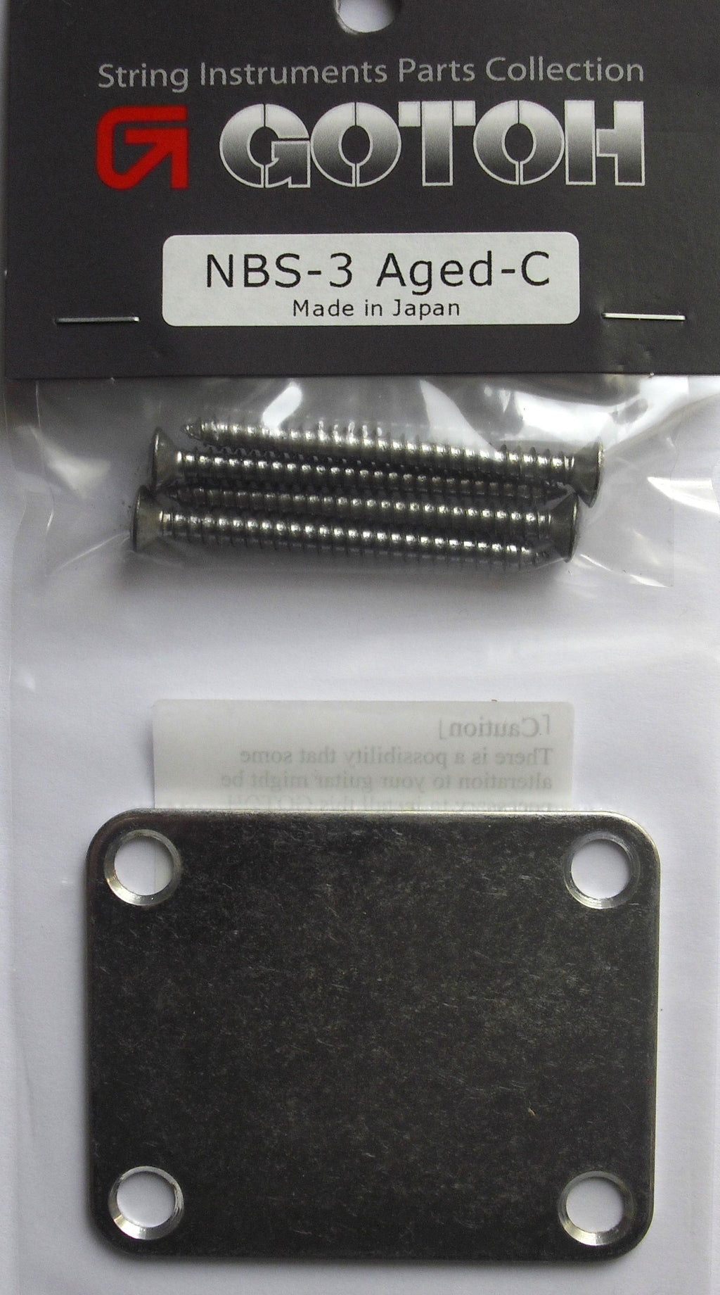 Gotoh Relic Neck Plate NBS-3 Aged chrome