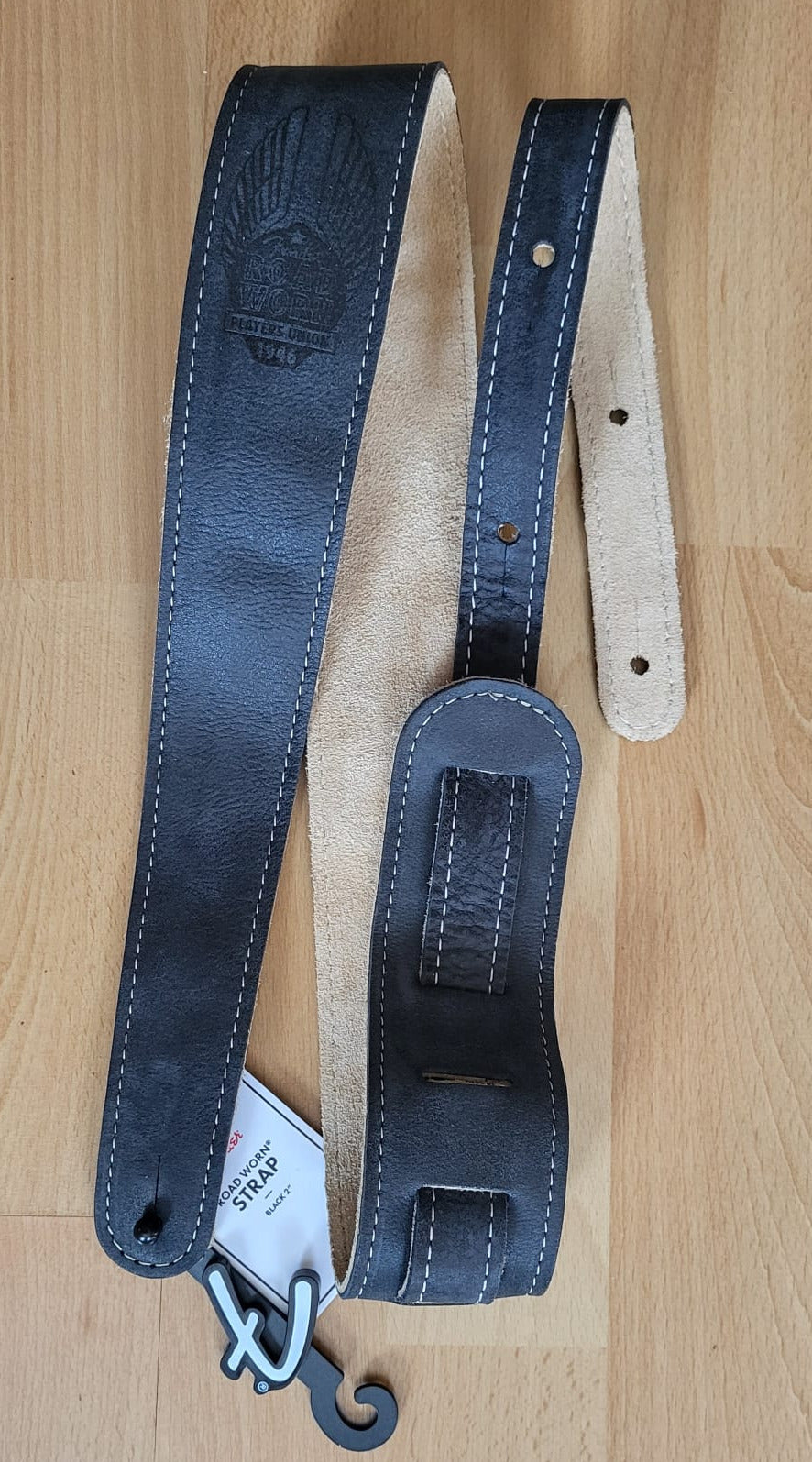 Fender® Gitarrengurt Road Worn Leather Strap Black