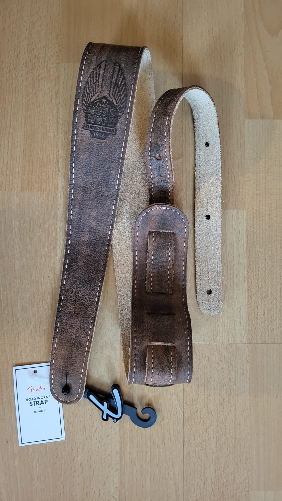 Fender® Gitarrengurt Road Worn Leather Strap Brown