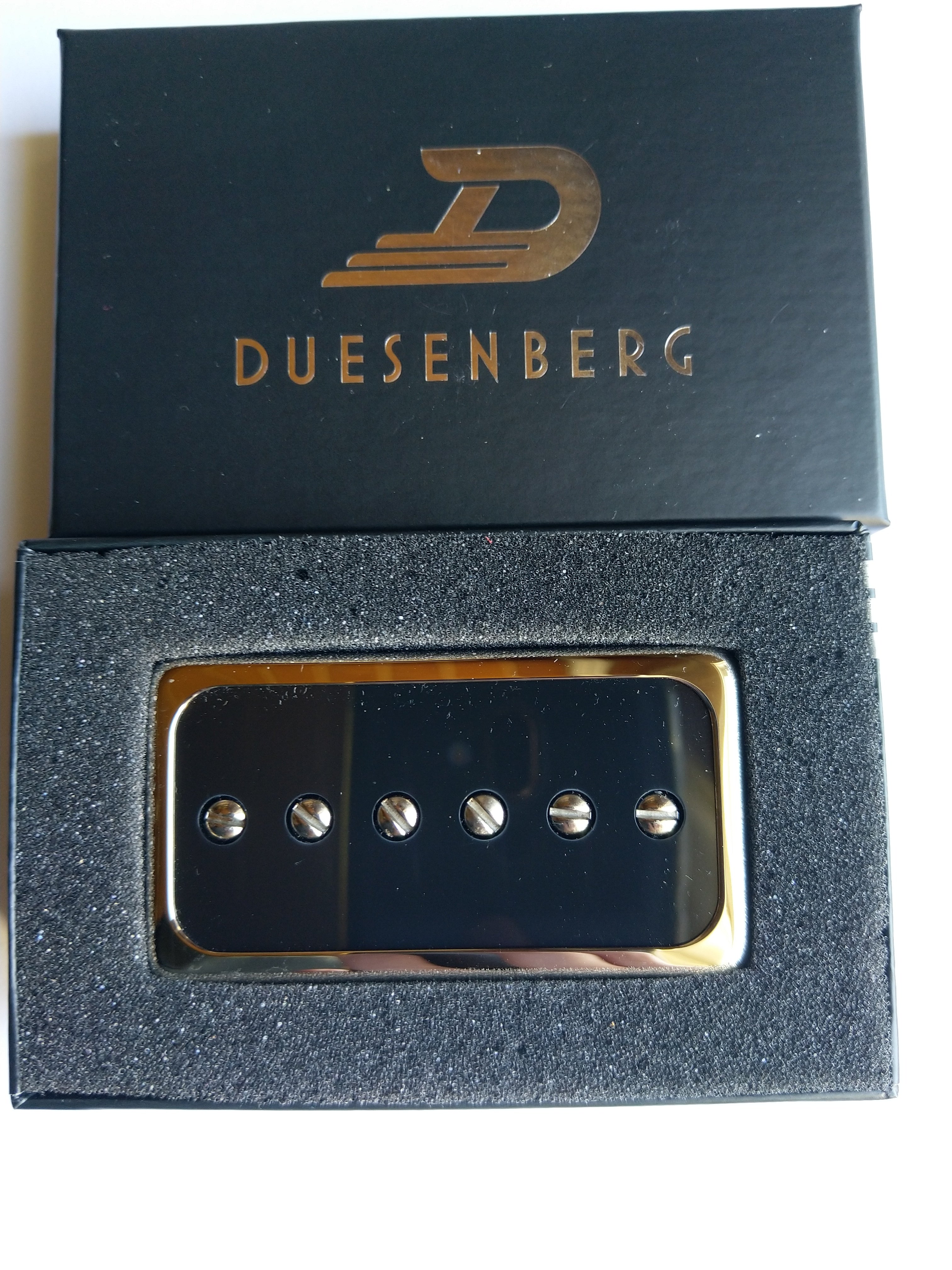 Duesenberg Domino P90 Pickup Bridge, Nickel/Black