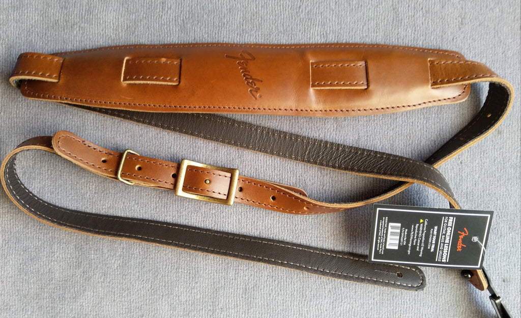 Fender® Gitarrengurt Mustang Saddle Strap Cognac