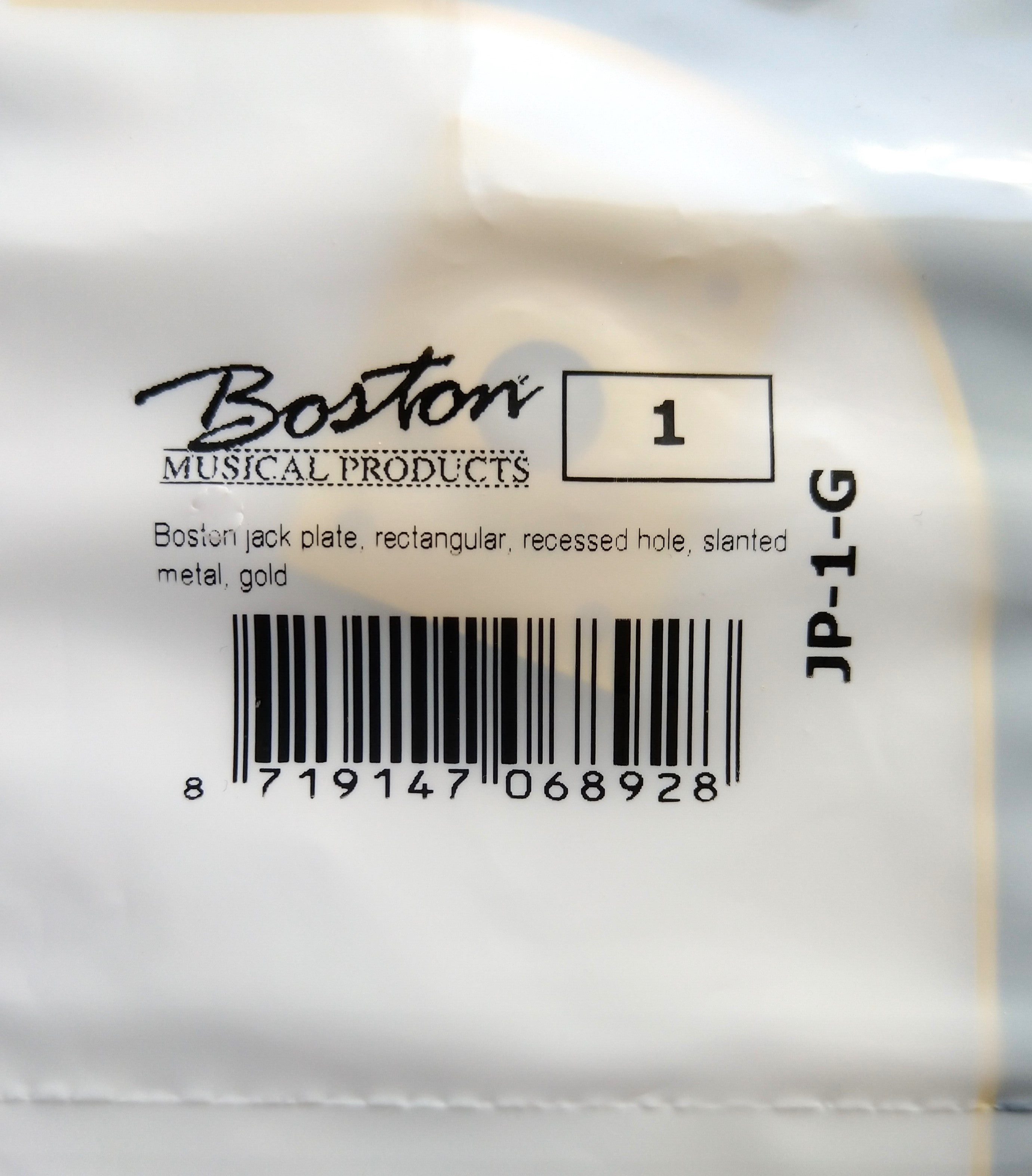 Boston 4-Loch Buchsenblech Jack-Plate, 36,5 x 29 mm, gebogen gold