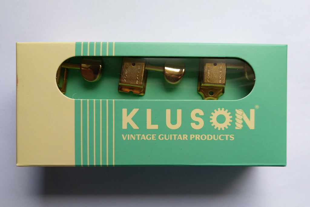 Kluson Traditional "Double Line" Mechaniken Tuners / Oval / 6L Gold