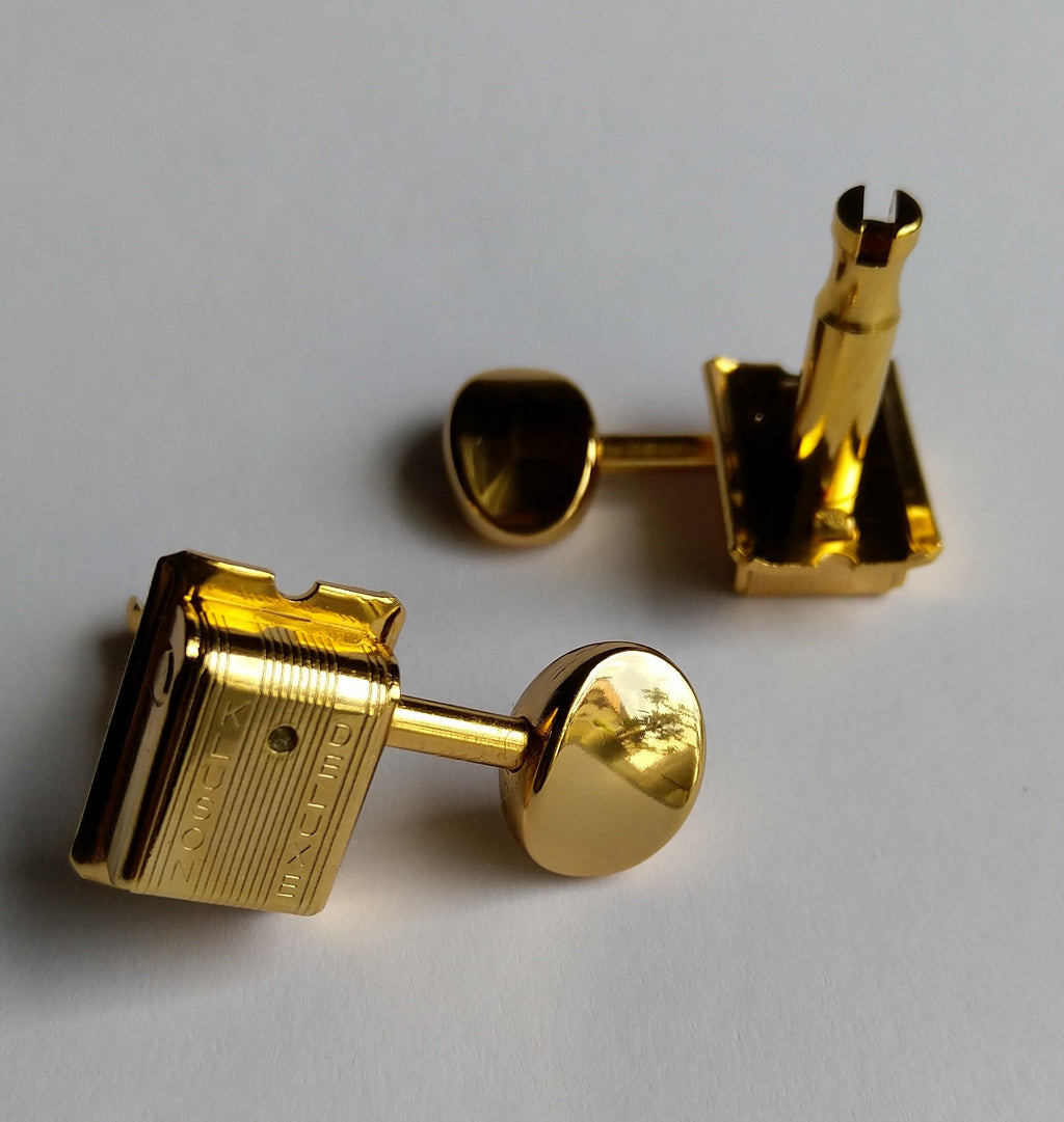 Kluson Traditional "Double Line" Mechaniken Tuners / Oval / 6L Gold