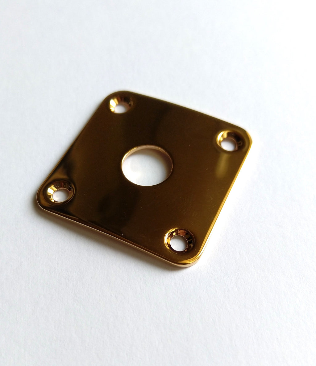 göldo 4-Loch Buchsenblech Jack-Plate, gebogen gold