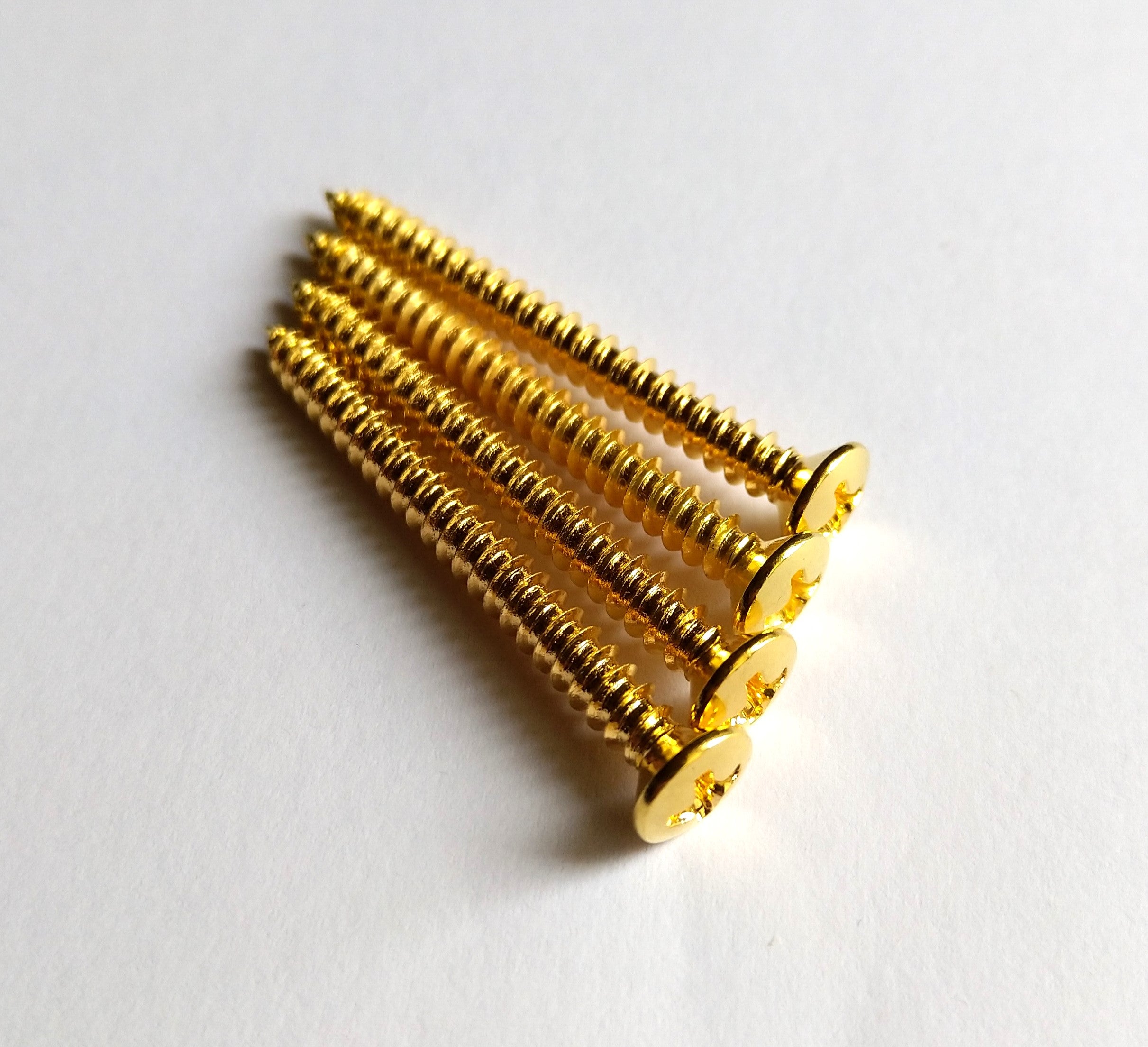 4 göldo Halsbefestigungs-Schrauben, lang gold