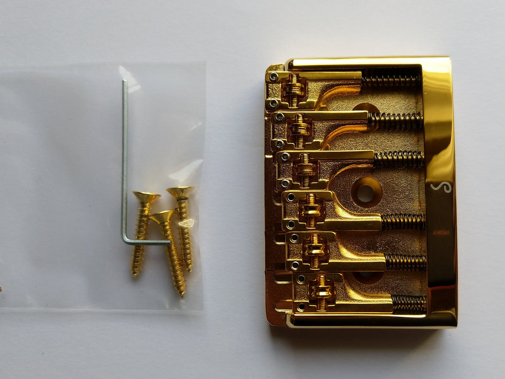 Schaller 3D-6 Gitarrensteg Guitar Bridge Gold