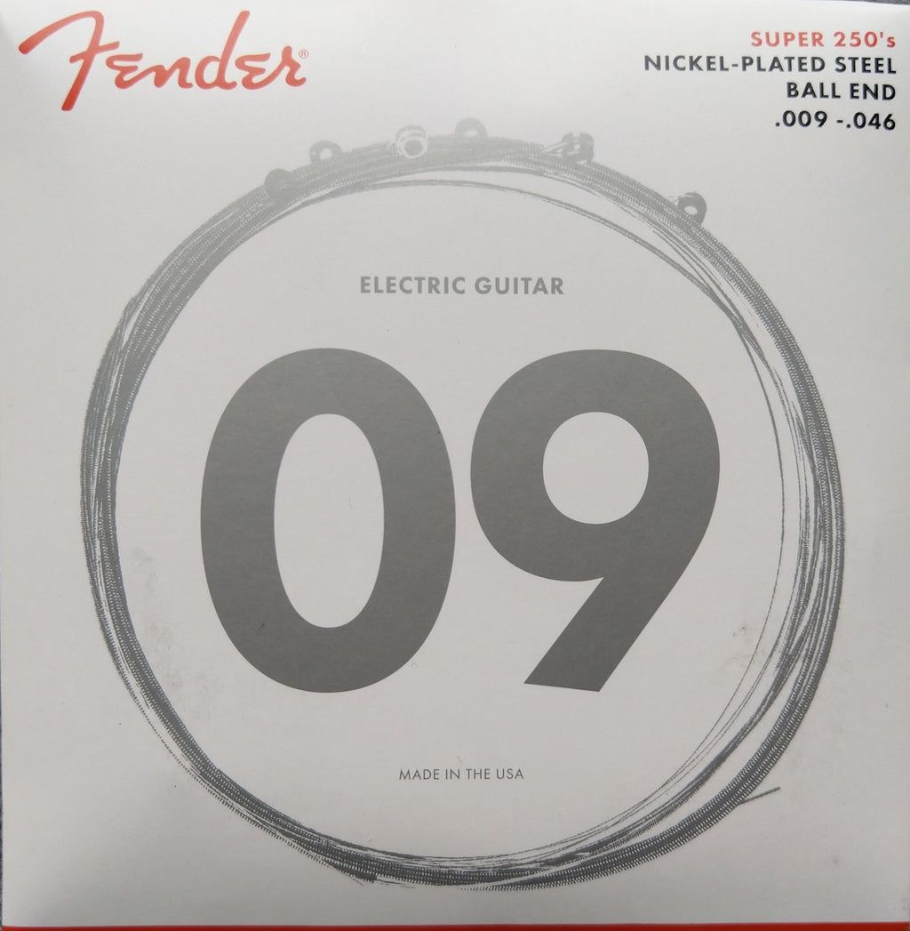 Fender Super 250's Electric Guitar Strings Gitarrensaiten regular light 009-046