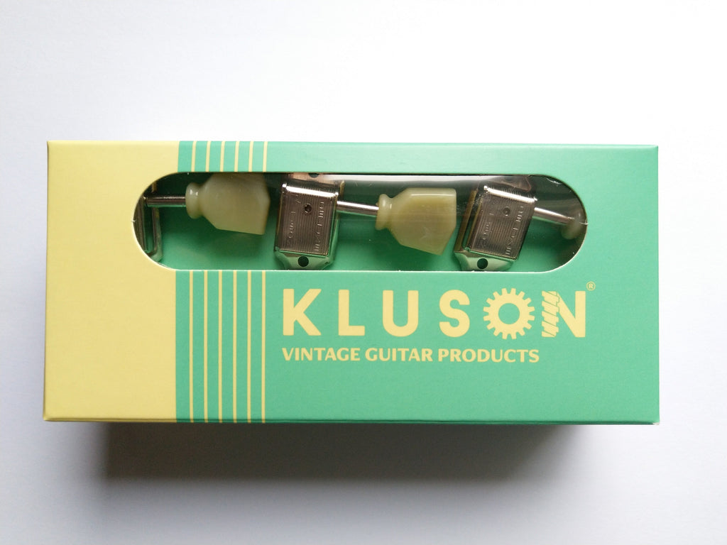 Kluson Traditional "Double Line" Mechaniken Tuners / Tulip/ 3+3 Nickel