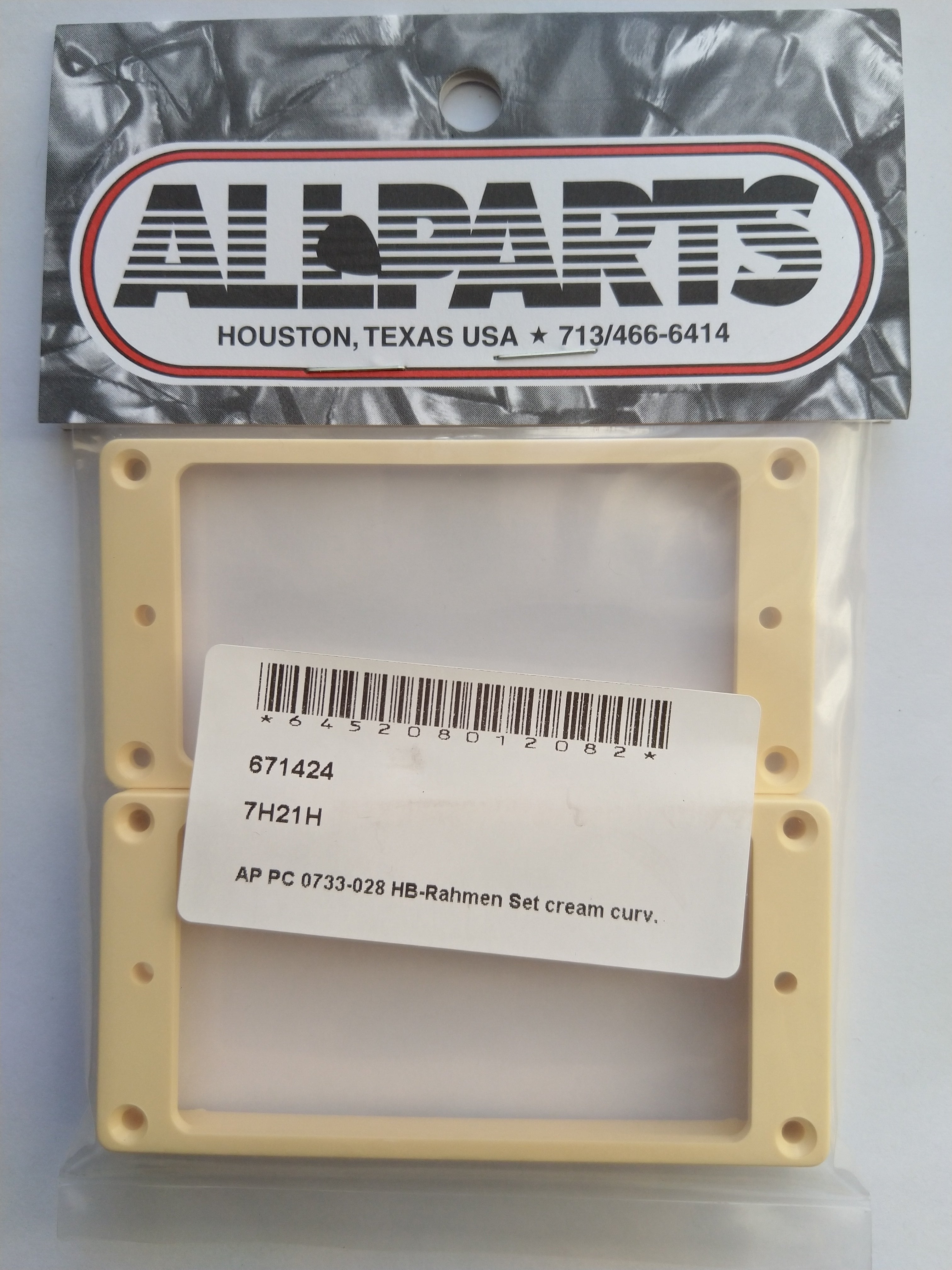 Allparts Humbucker-Rahmen Set curved Cream