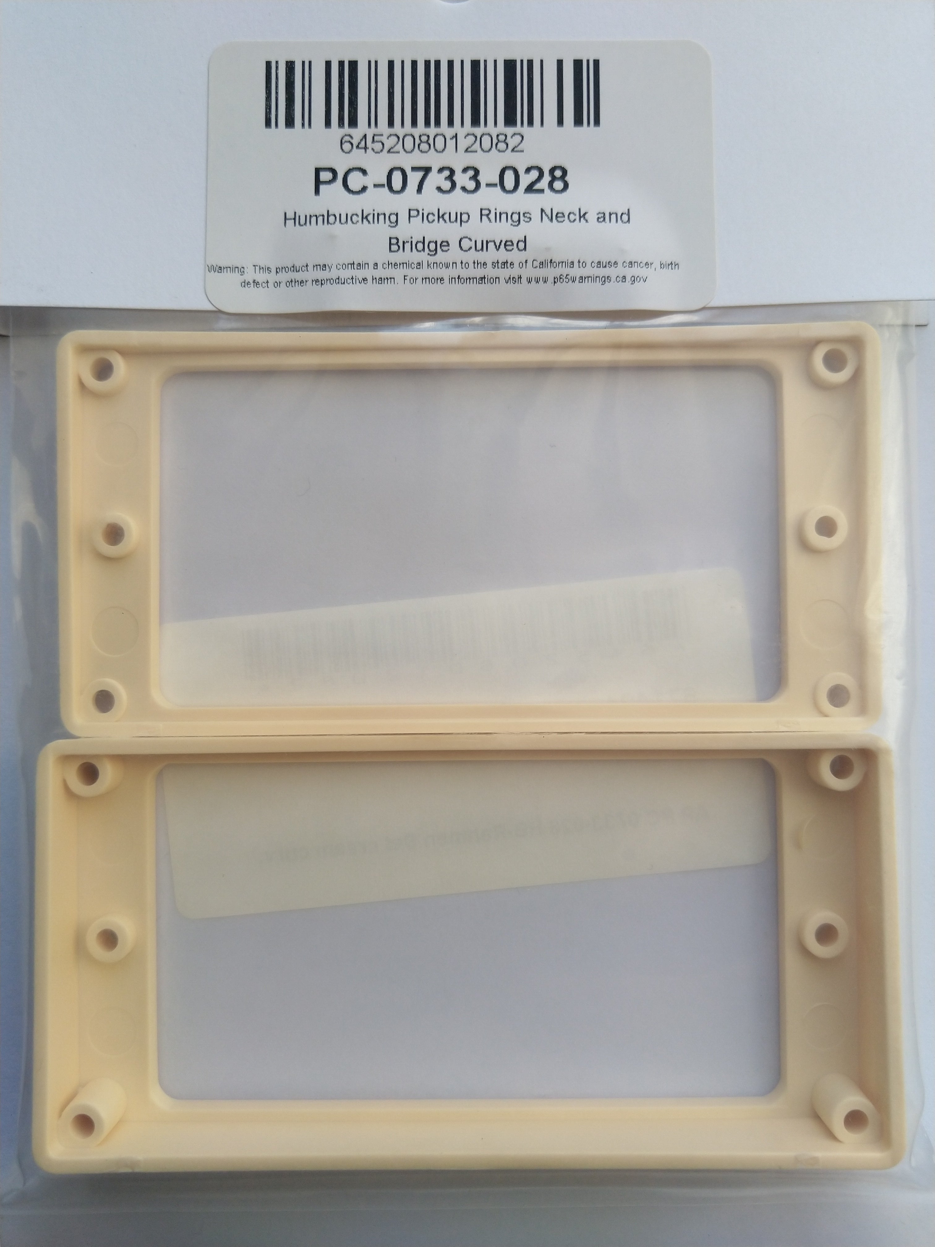 Allparts Humbucker-Rahmen Set curved Cream