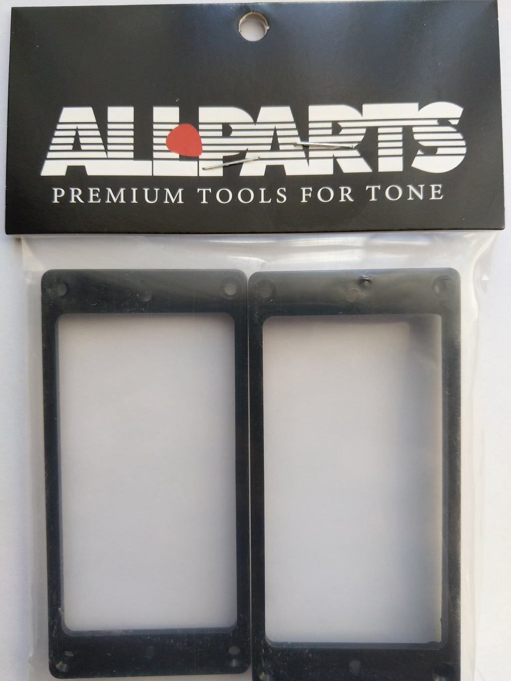 Allparts Humbucker-Rahmen Set flat slanted Black