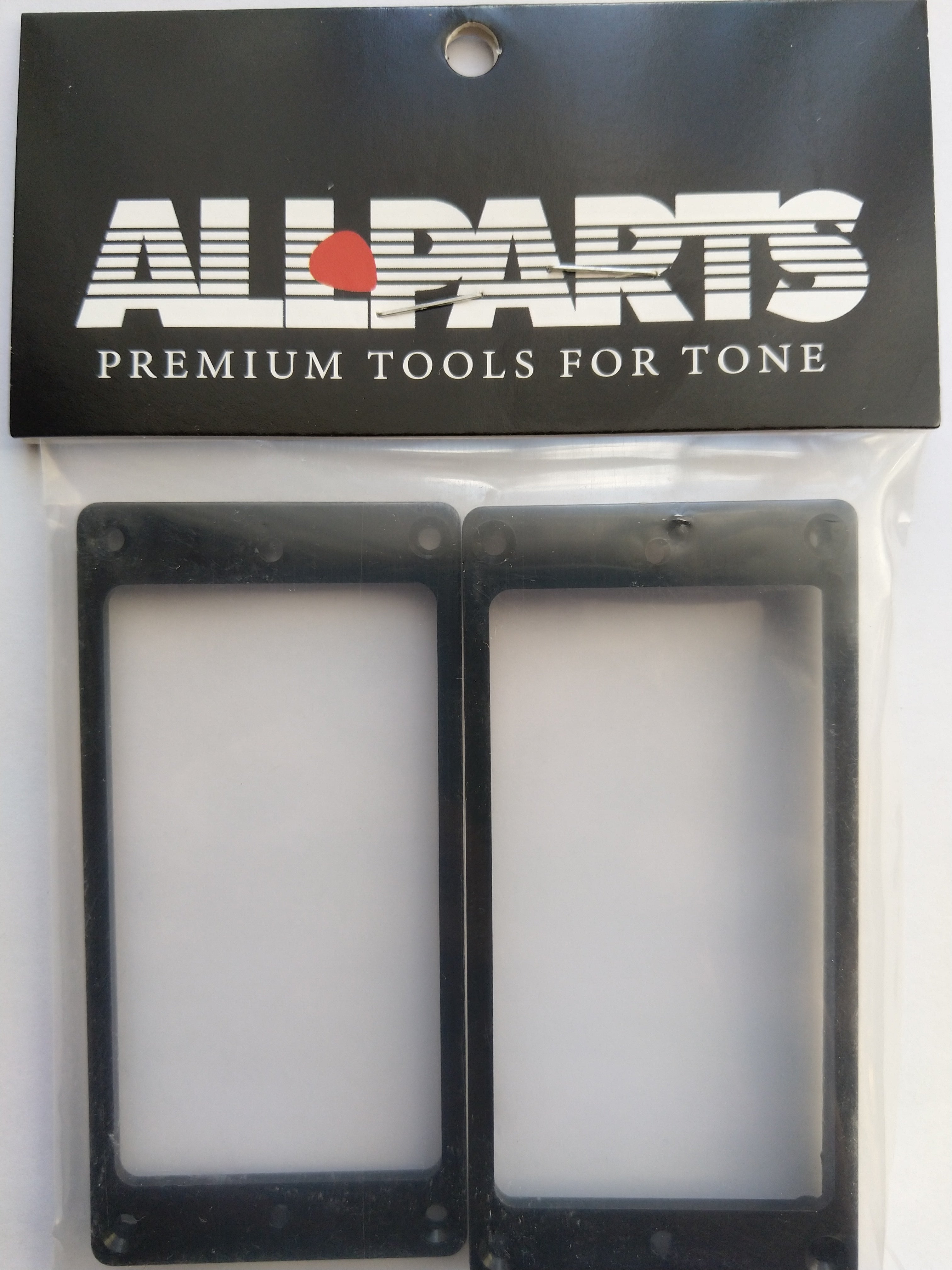 Allparts Humbucker-Rahmen Set flat slanted Black