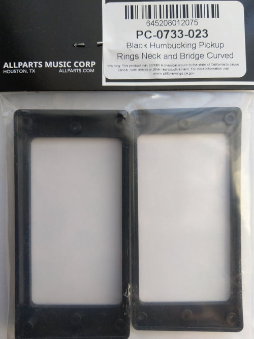 Allparts Humbucker-Rahmen Set curved Black