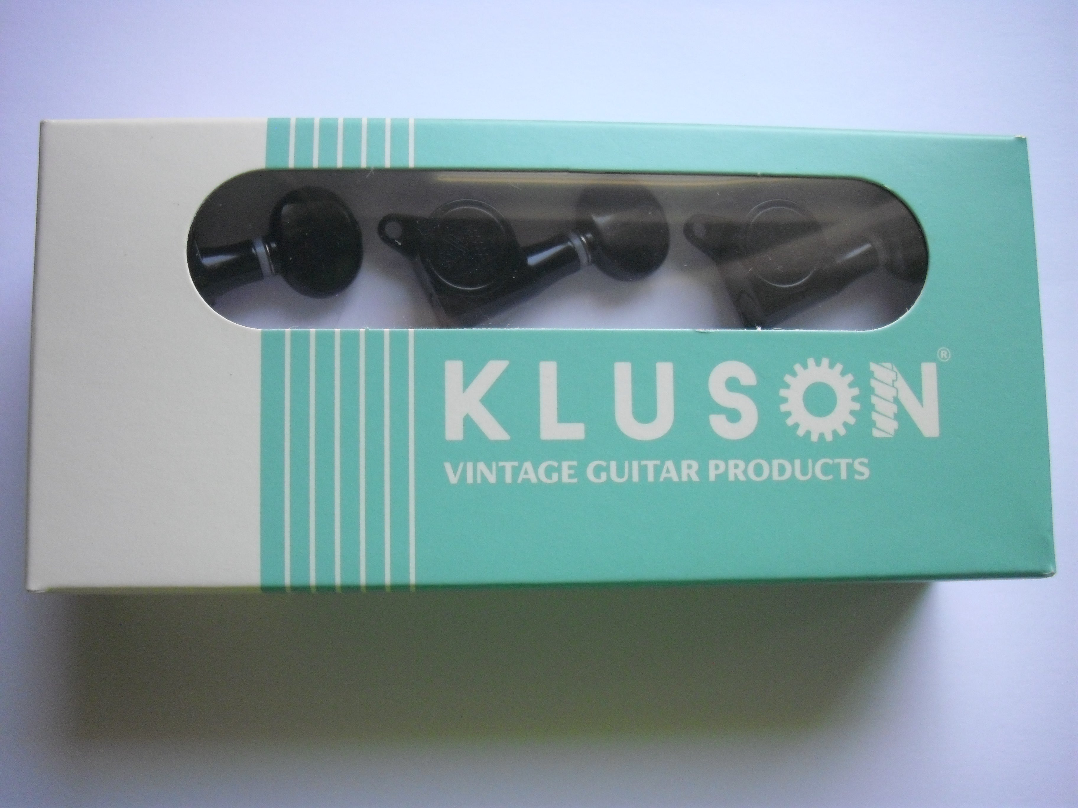 Kluson Modern "TopLock" / Oval / 6 R black (Left hand / reverse)